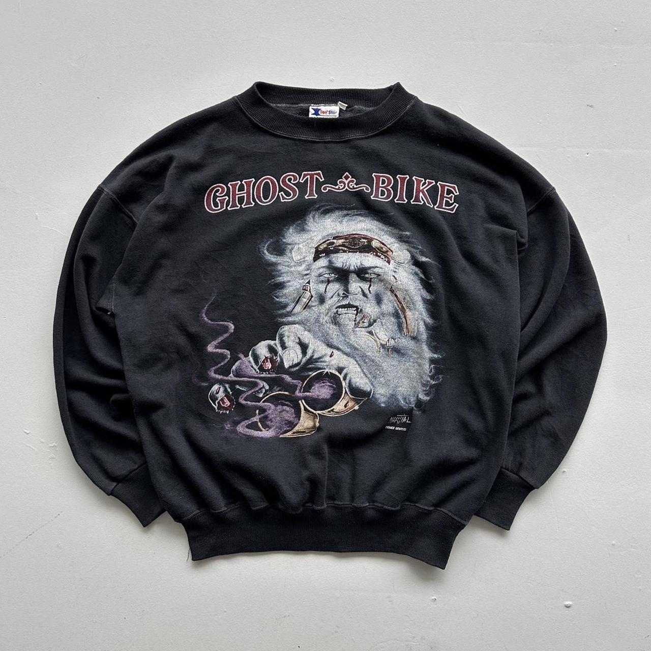 Black Ghost Bike Vintage Graphic Sweatshirt - Large