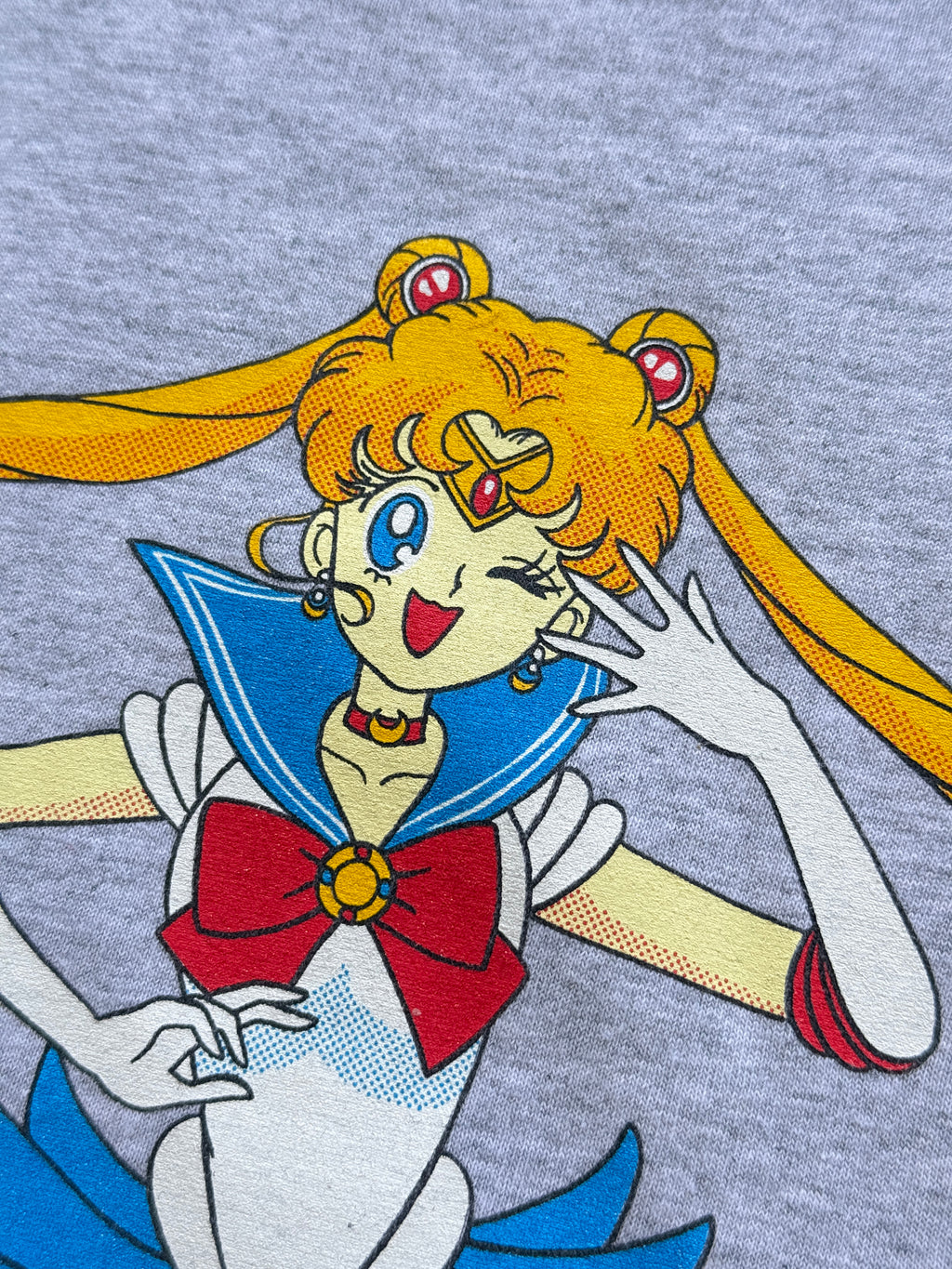 Grey Sailor Moon Frisky 90's Vintage Rare Single Stitch Graphic T-Shirt - XL