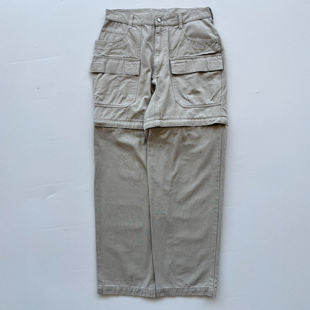Vintage 90s Cream Zip-0ff Cargo Pants - 29” x 28”