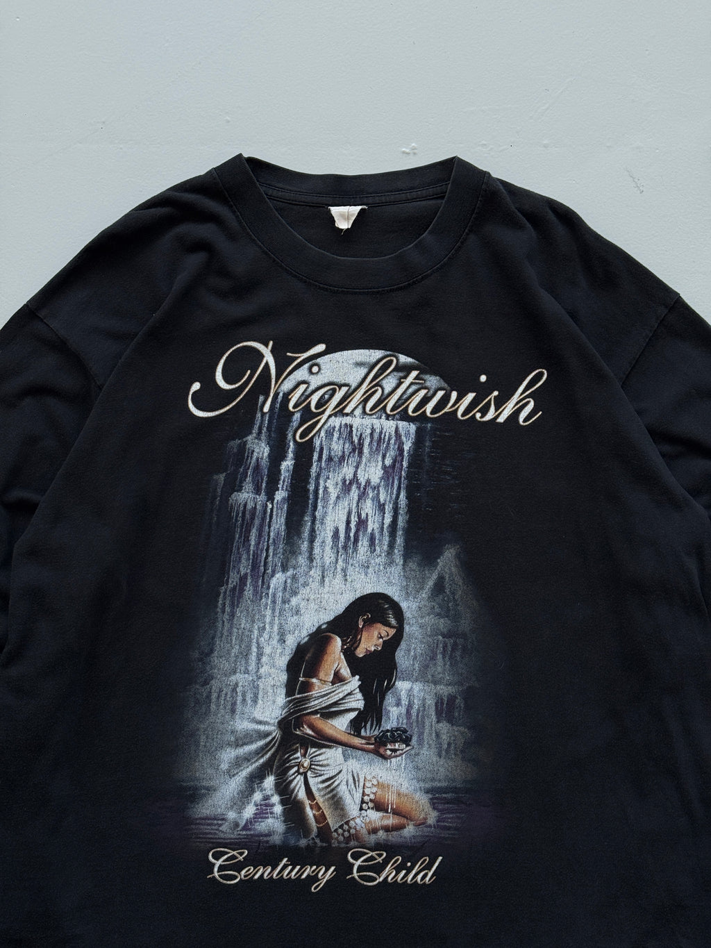 Black Nightwish Century Child 2002 World Tour Vintage Long Sleeve Graphic T-Shir