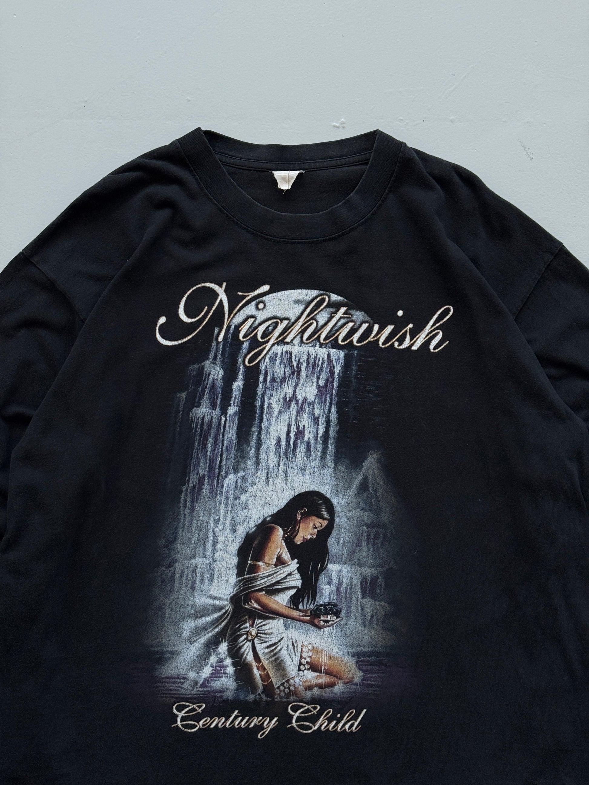Black Nightwish Century Child 2002 World Tour Vintage Long Sleeve Graphic T-Shir