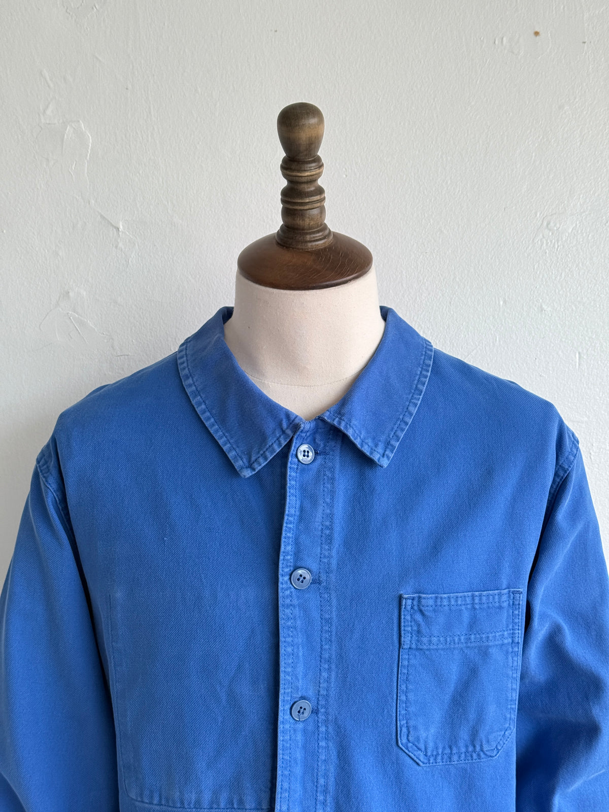 Blue French 1960s Vintage Workwear Chore Jacket CH507 - Medium