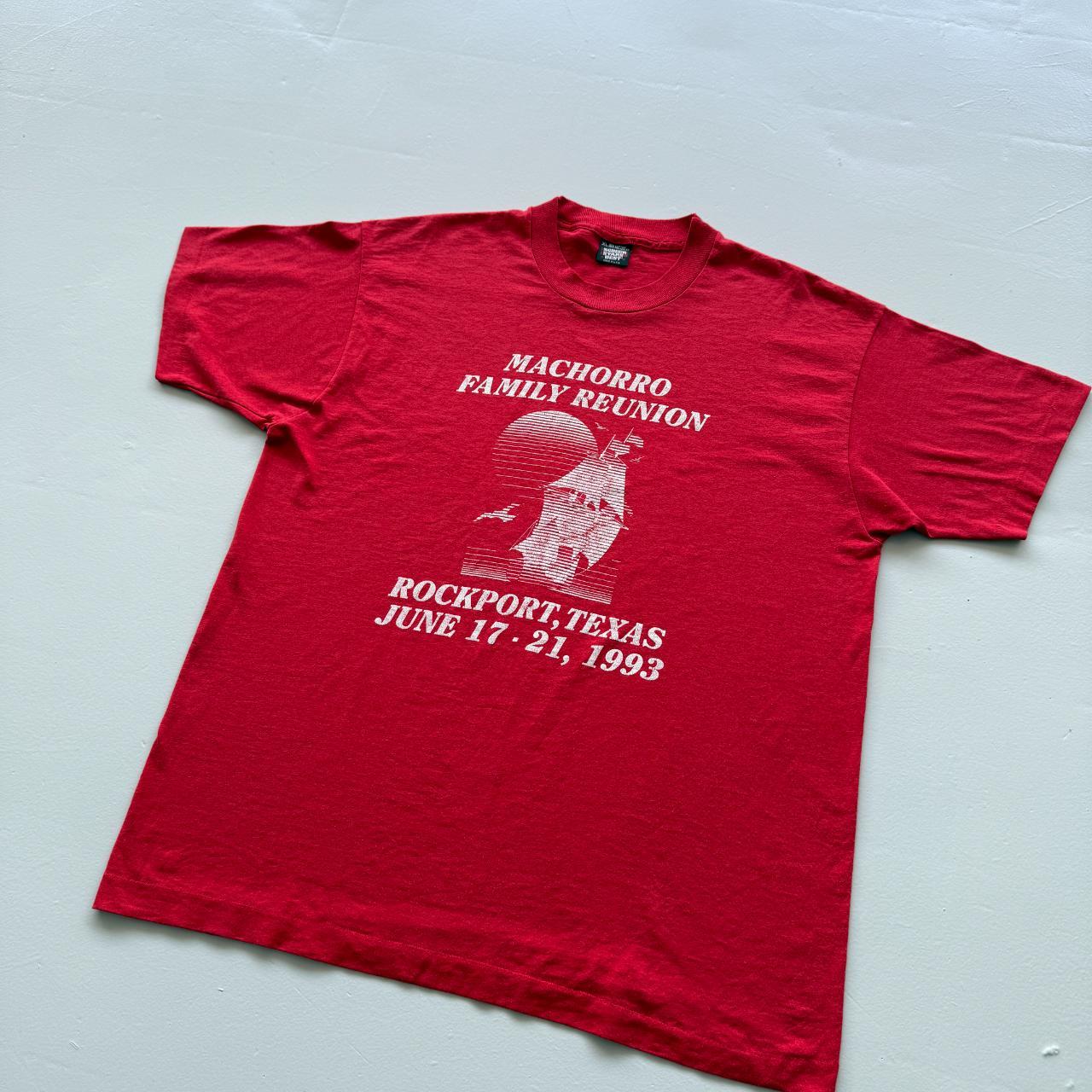 Red Rockport Texas Family Reunion Vintage 90s T-shirt - XL