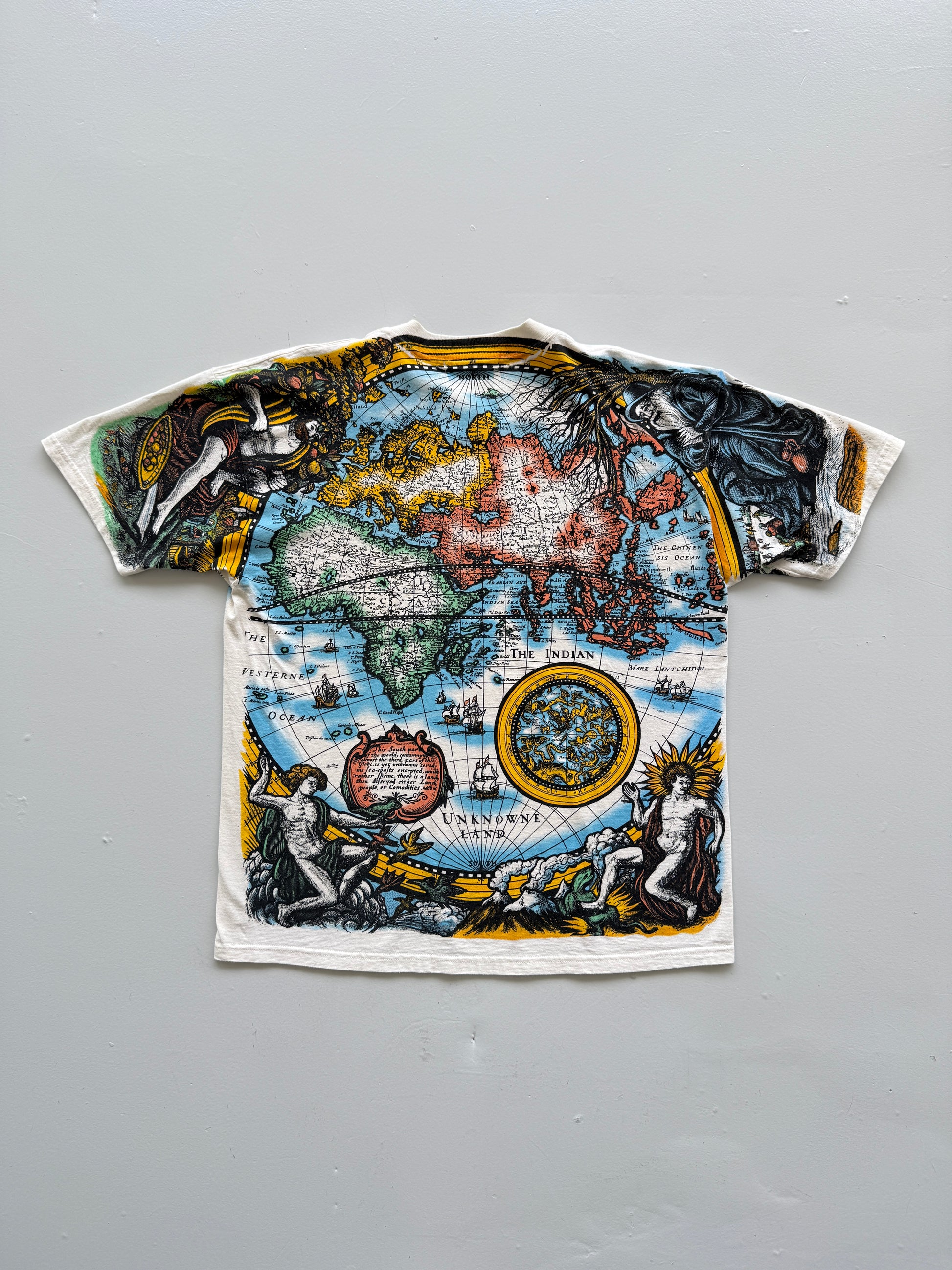 Liquid Blue Atlas 90s Vintage All Over Print Graphic Single Stitch T-Shirt - XL