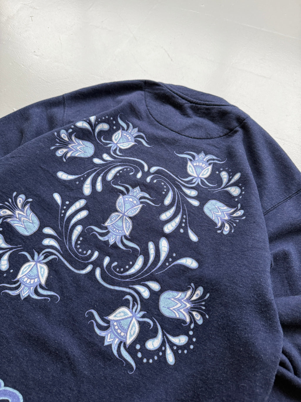 Navy Blue Boot Montana 90's Vintage Graphic Surfer Sweatshirt Jumper - Small