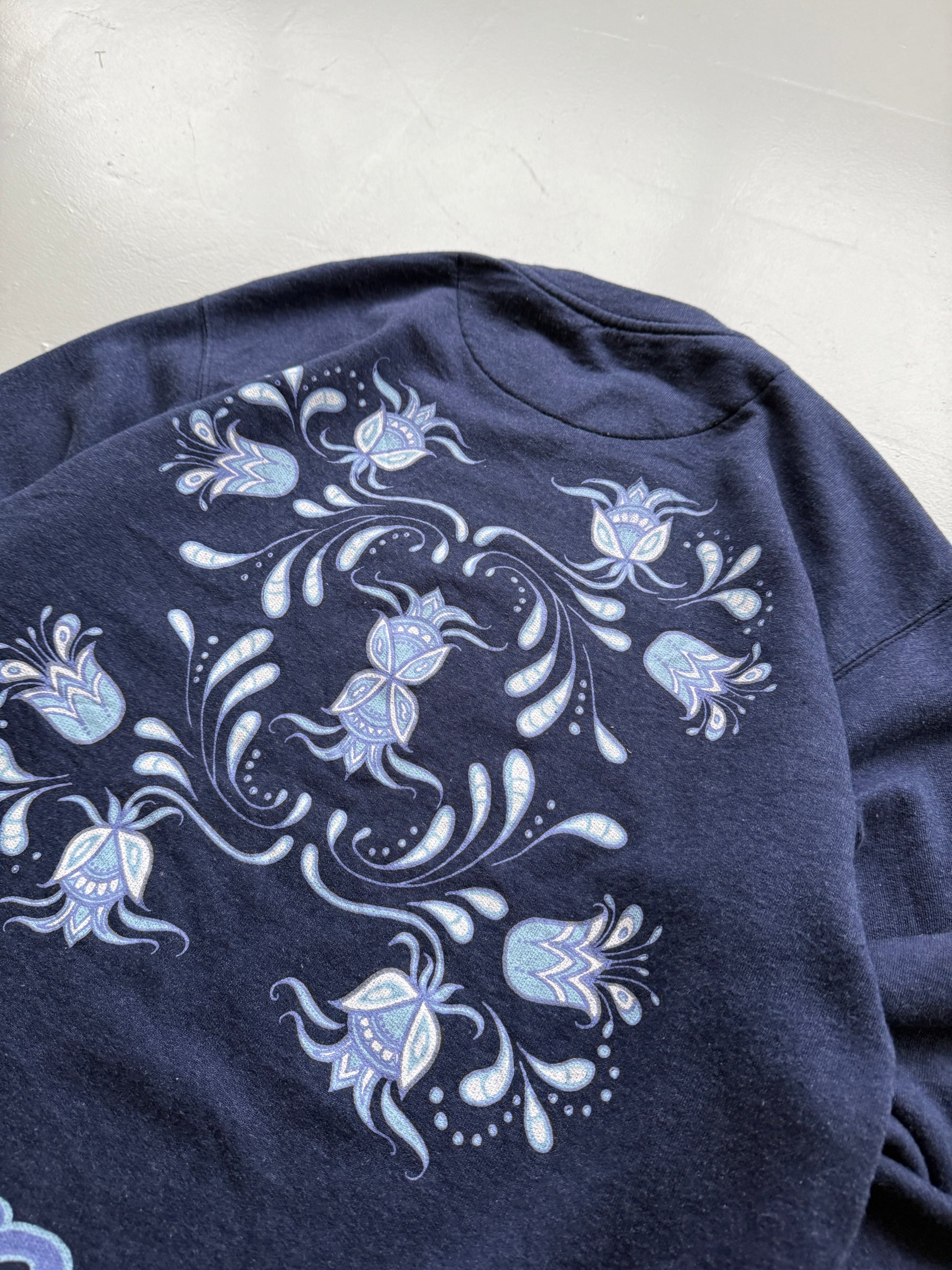 Navy Blue Boot Montana 90's Vintage Graphic Surfer Sweatshirt Jumper - Small