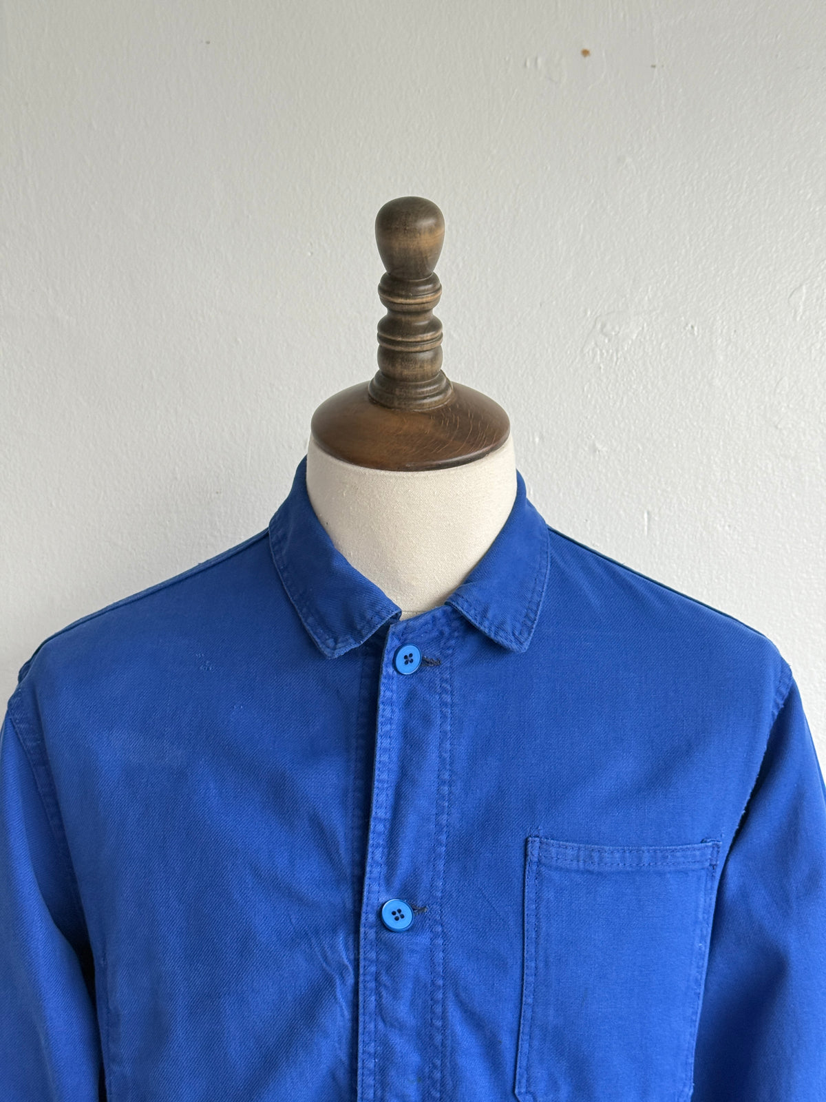 Blue French 1970's Vintage Workwear Chore Jacket CH552 - Medium