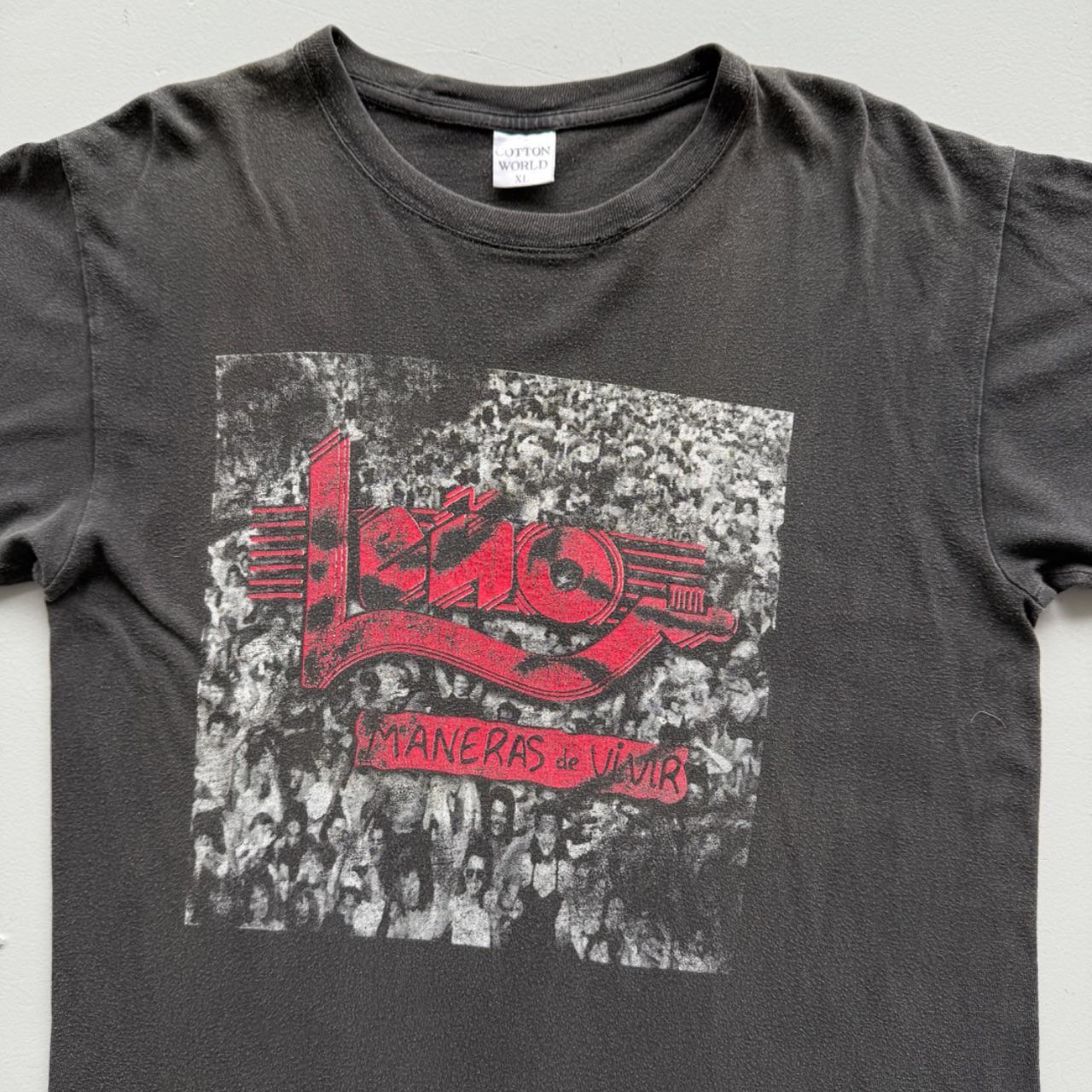 Faded Grey Leno 90s Vintage Graphic Band T-Shirt - Large