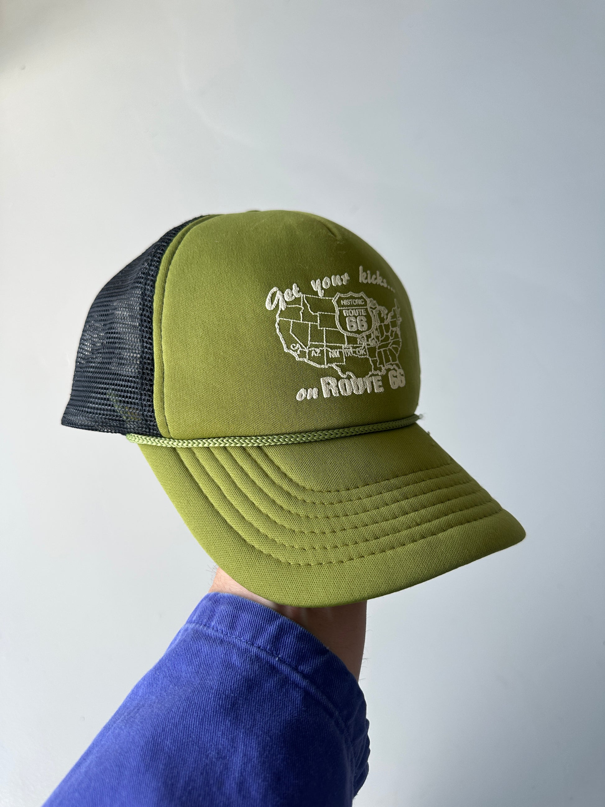 Historic Route 66 Get Your Kicks Vintage Foam & Mesh 90's Trucker Cap