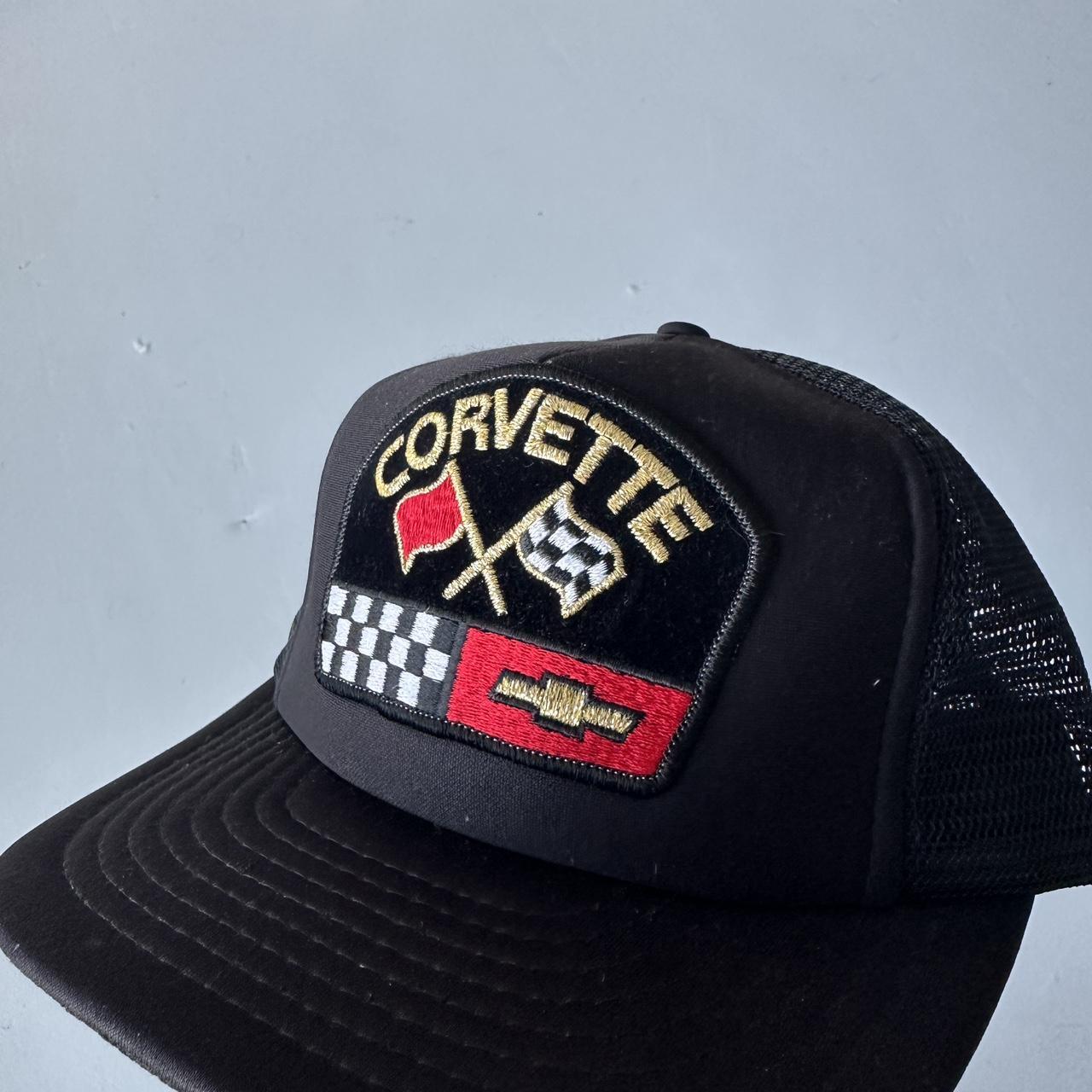 Black Corvette Vintage SnapBack Trucker Cap
