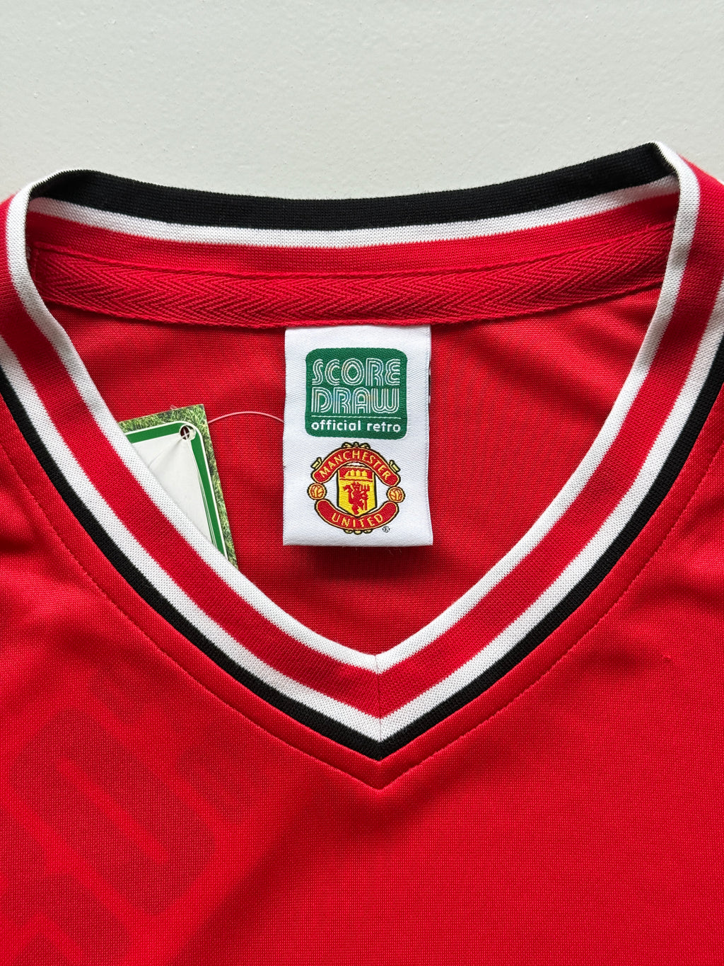 Score Draw Manchester United Sharp Retro Football Shirt - 2XL