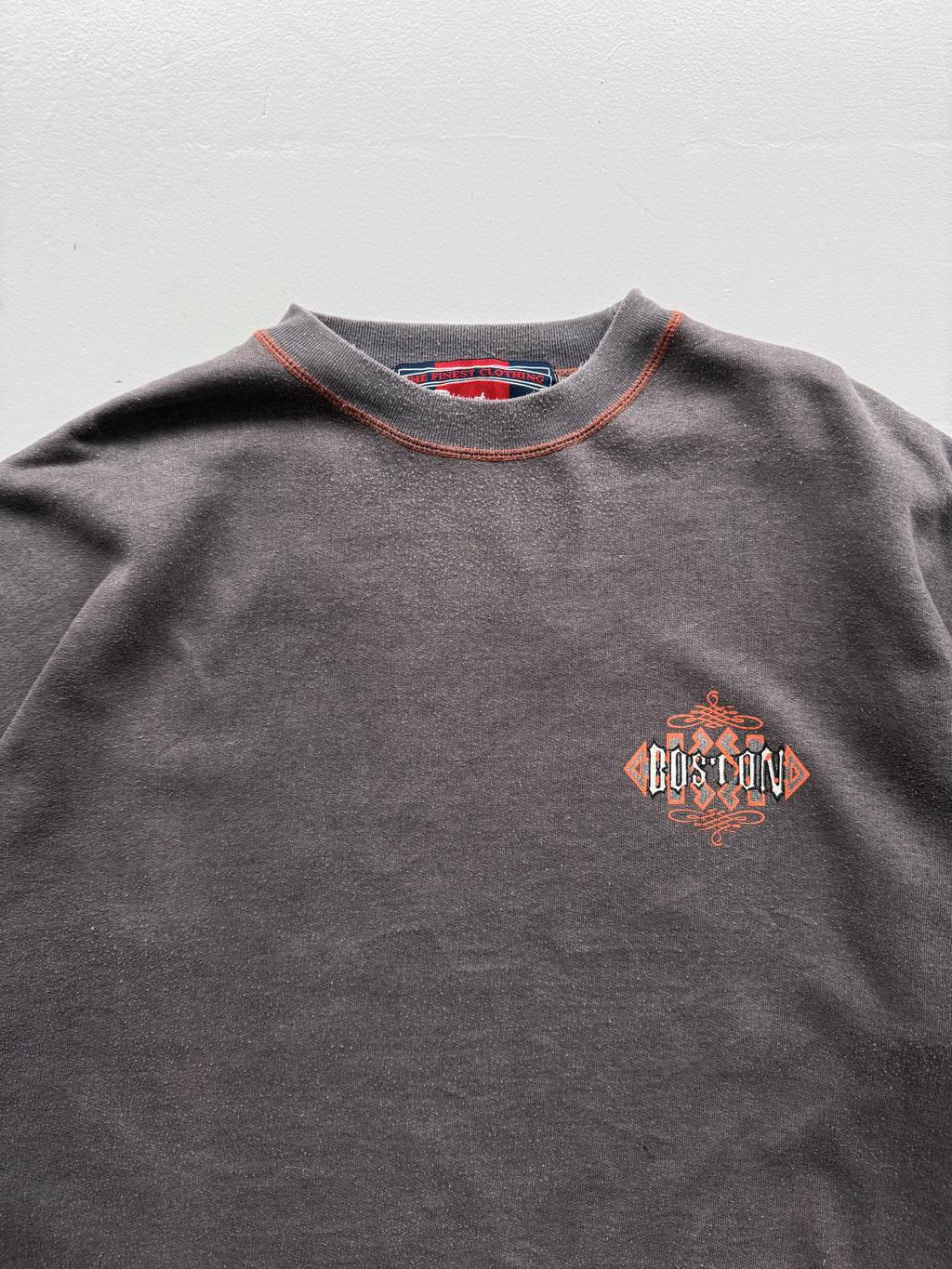 Grey Boston Company 90's Vintage Hip Hop Graphic Sweatshirt Jumper- Large