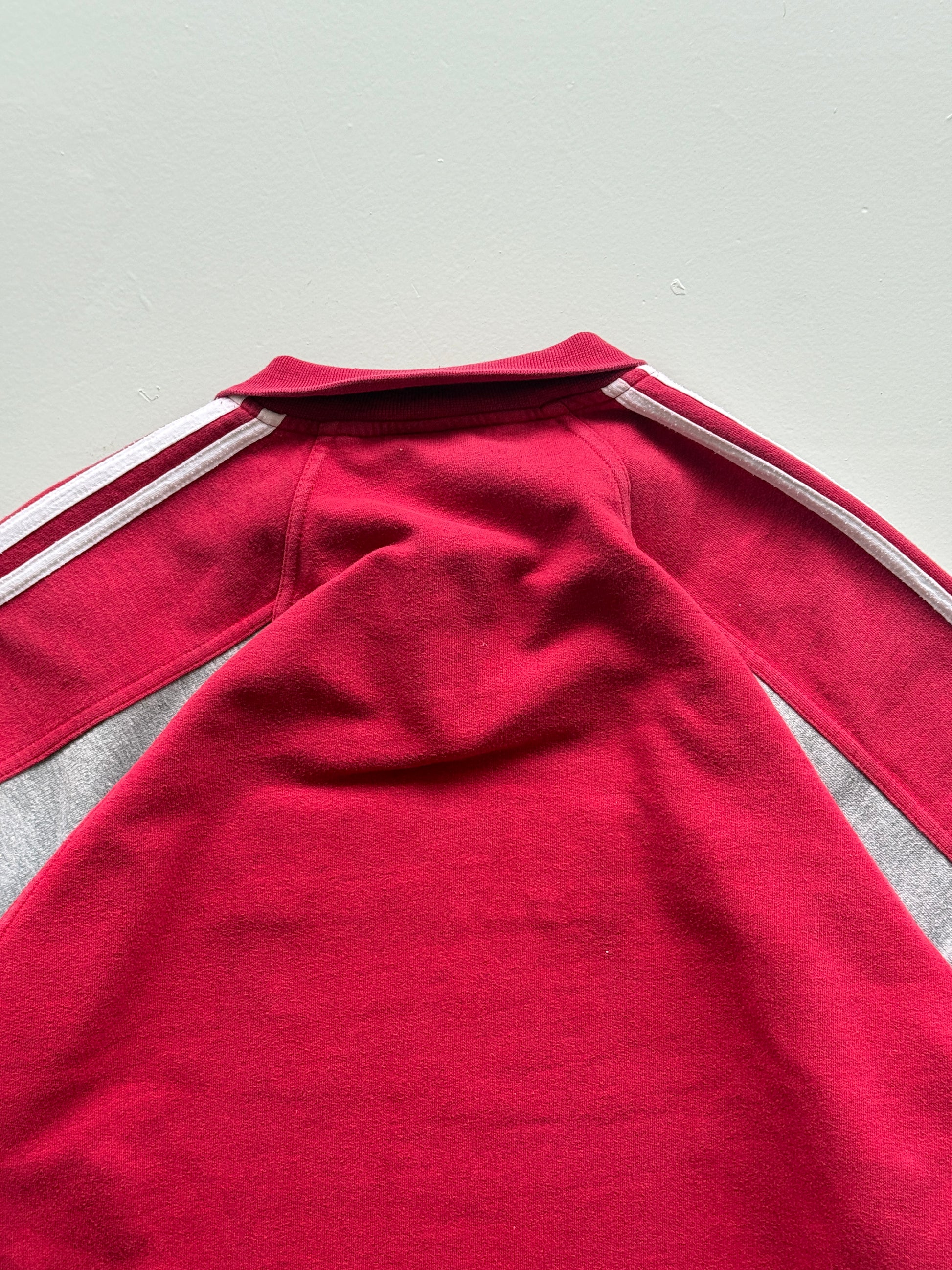Red Adidas France World Cup 1998 Vintage Quarter Zip Sweatshirt - Small