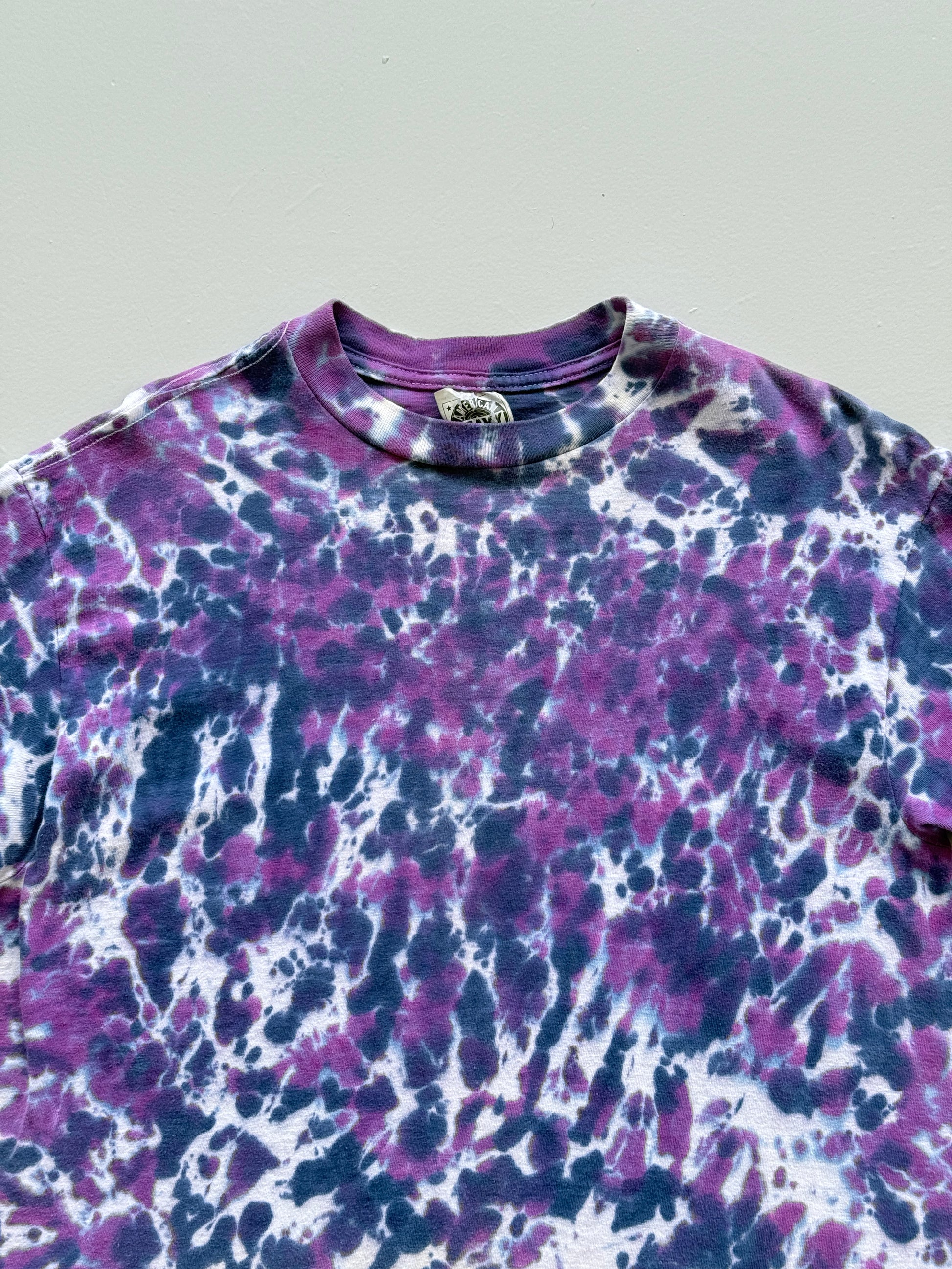 Purple Tie-Dye 90's Vintage Single Stitch Blank T-Shirt - Medium