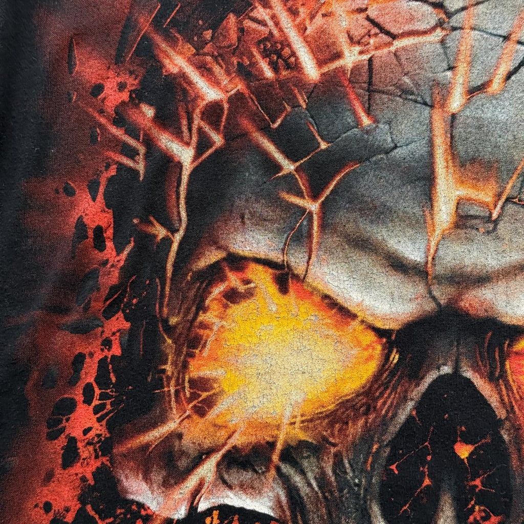 Black Gothic Skull Y2K 00s Vintage T-shirt - 2XL