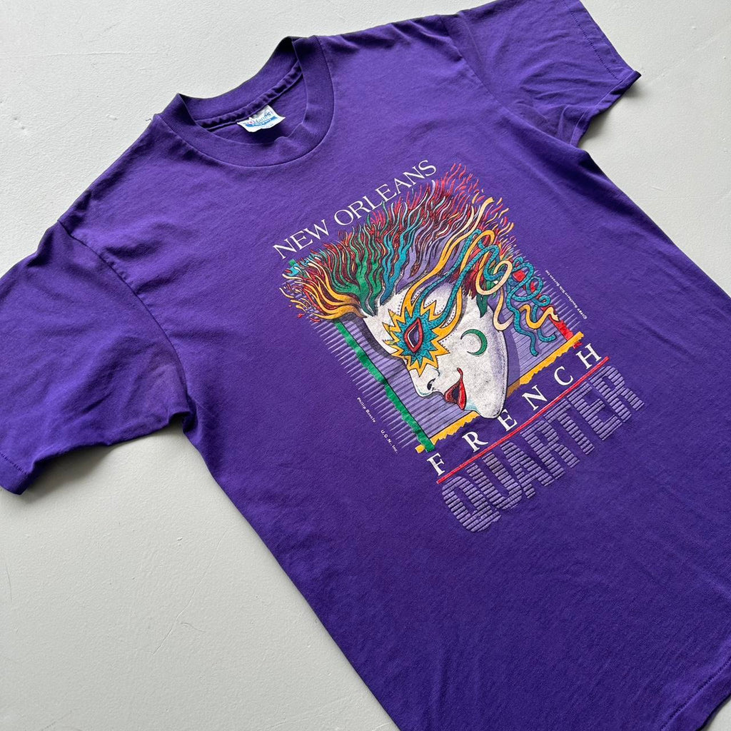 Purple New Orleans 90s Vintage T-shirt - Large