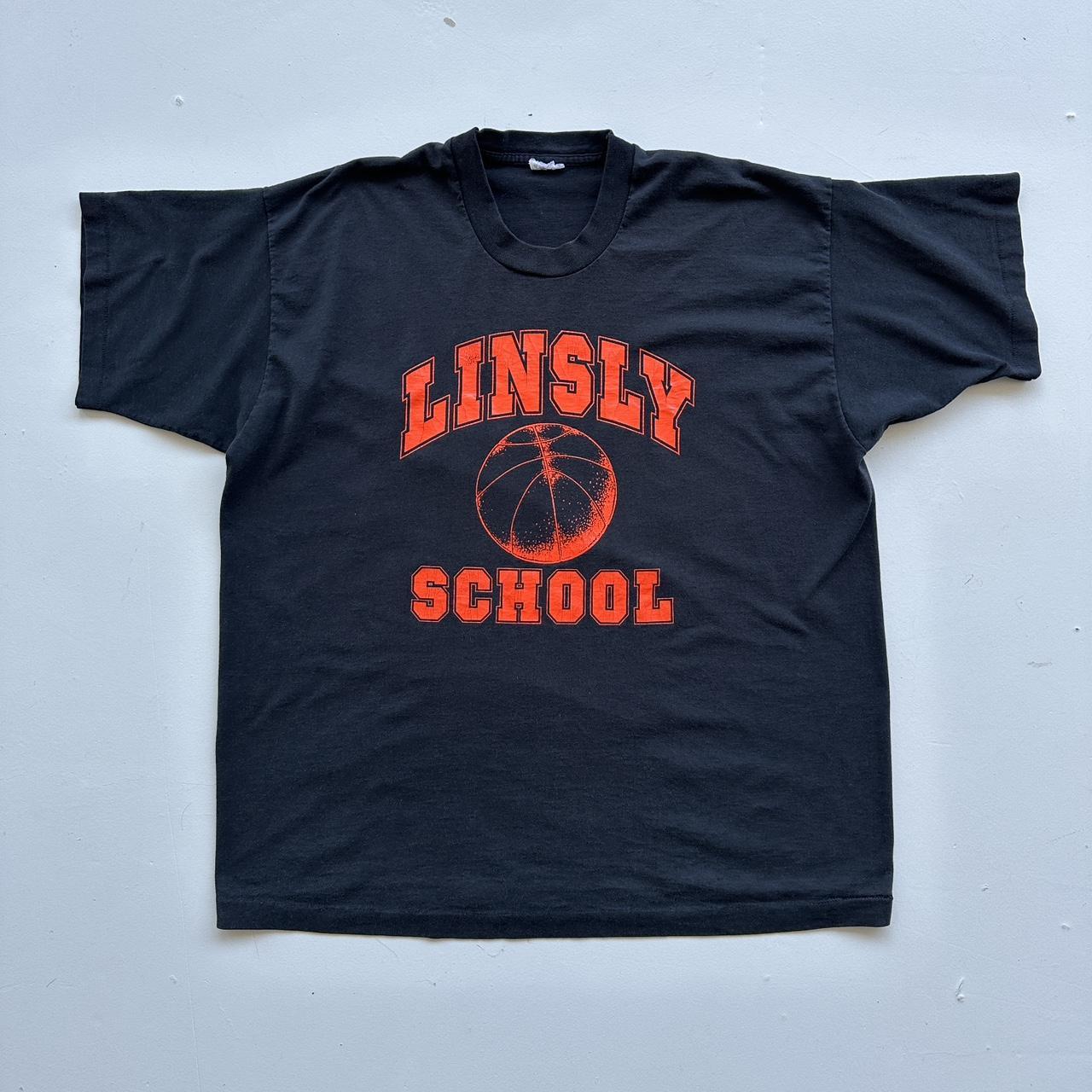 Linsly School Basketball Black 90s Vintage T-shirt - XL