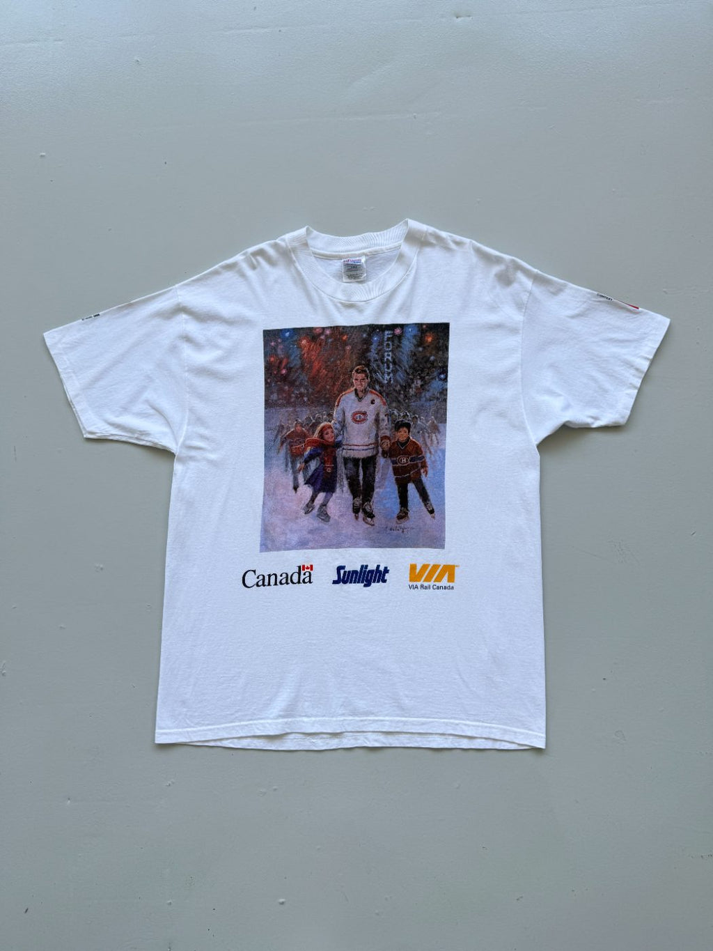 Hanes Montreal Canadiens Skate With Les Canadiens 1996 Vintage Single Stitch T-S