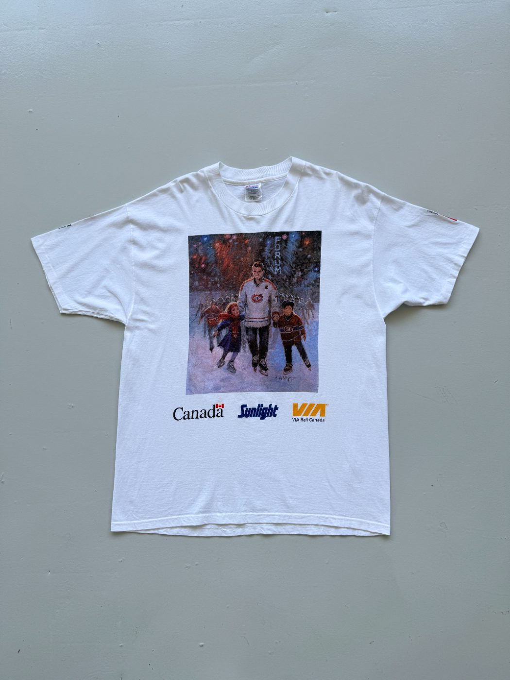 Hanes Montreal Canadiens Skate With Les Canadiens 1996 Vintage Single Stitch T-S