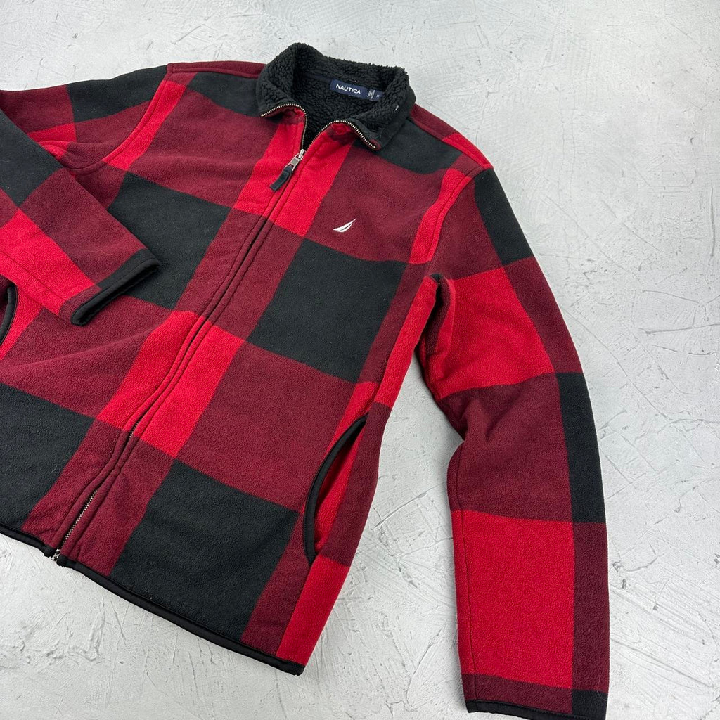 Nautica Buffalo Plaid 00s vintage Fleece - Medium