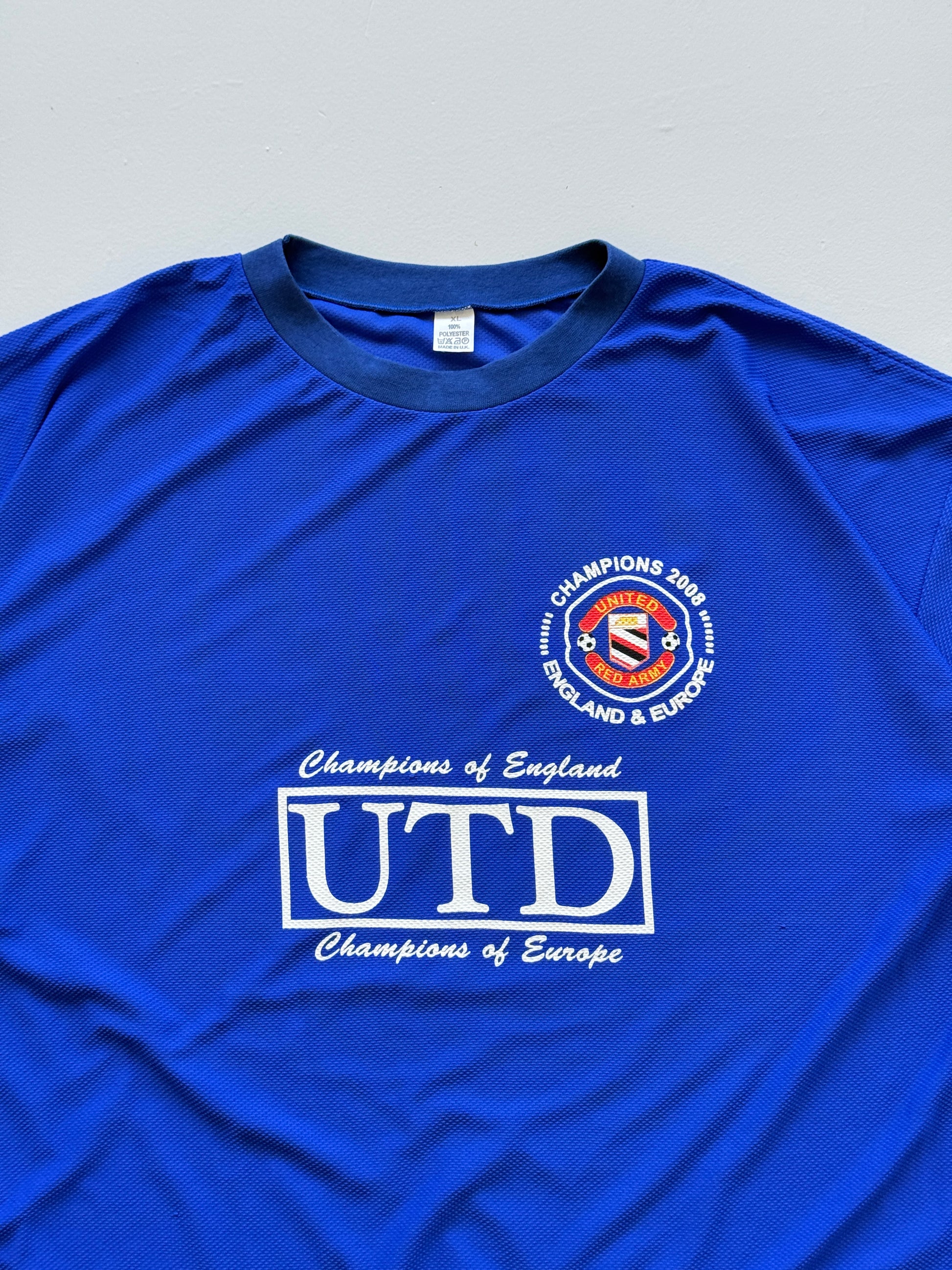 Manchester United Champions 2008 England & Europe Graphic T-Shirt - XL