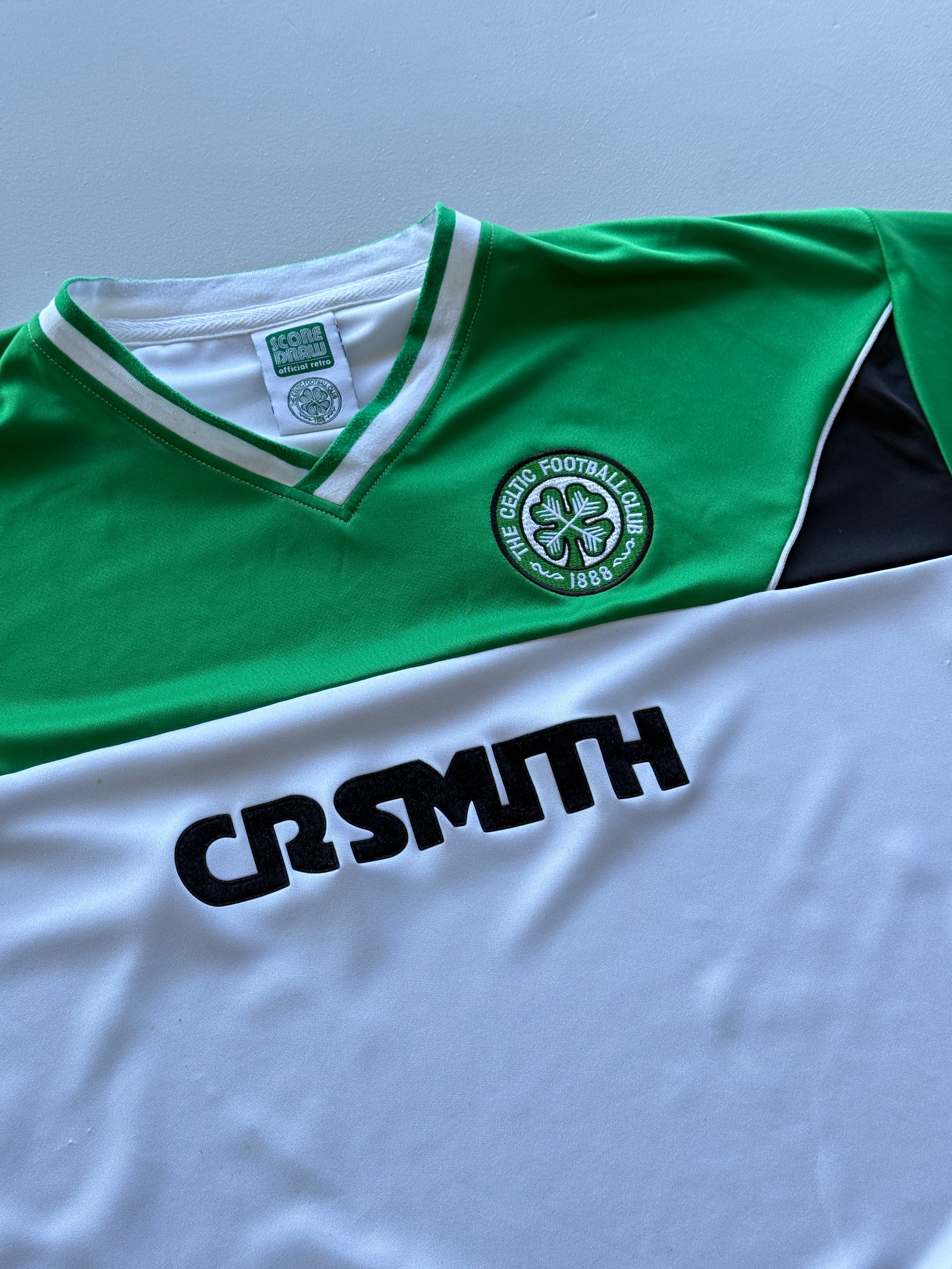 Score Draw Celtic FC CR Smith Retro Vintage Football Shirt - XL