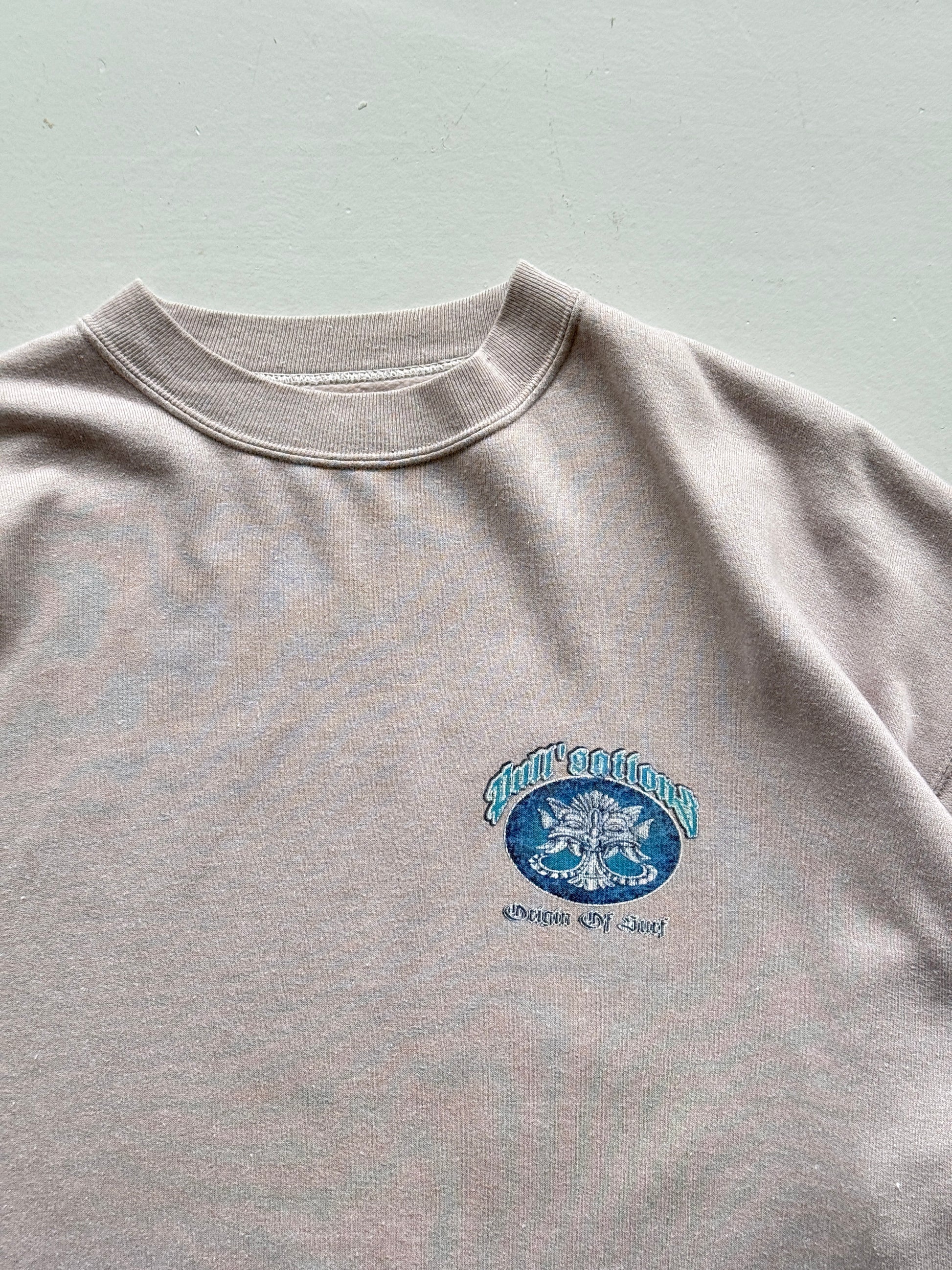 Faded Pink 90's Vintage Surfer Graphic Sweatshirt Jumper - Large