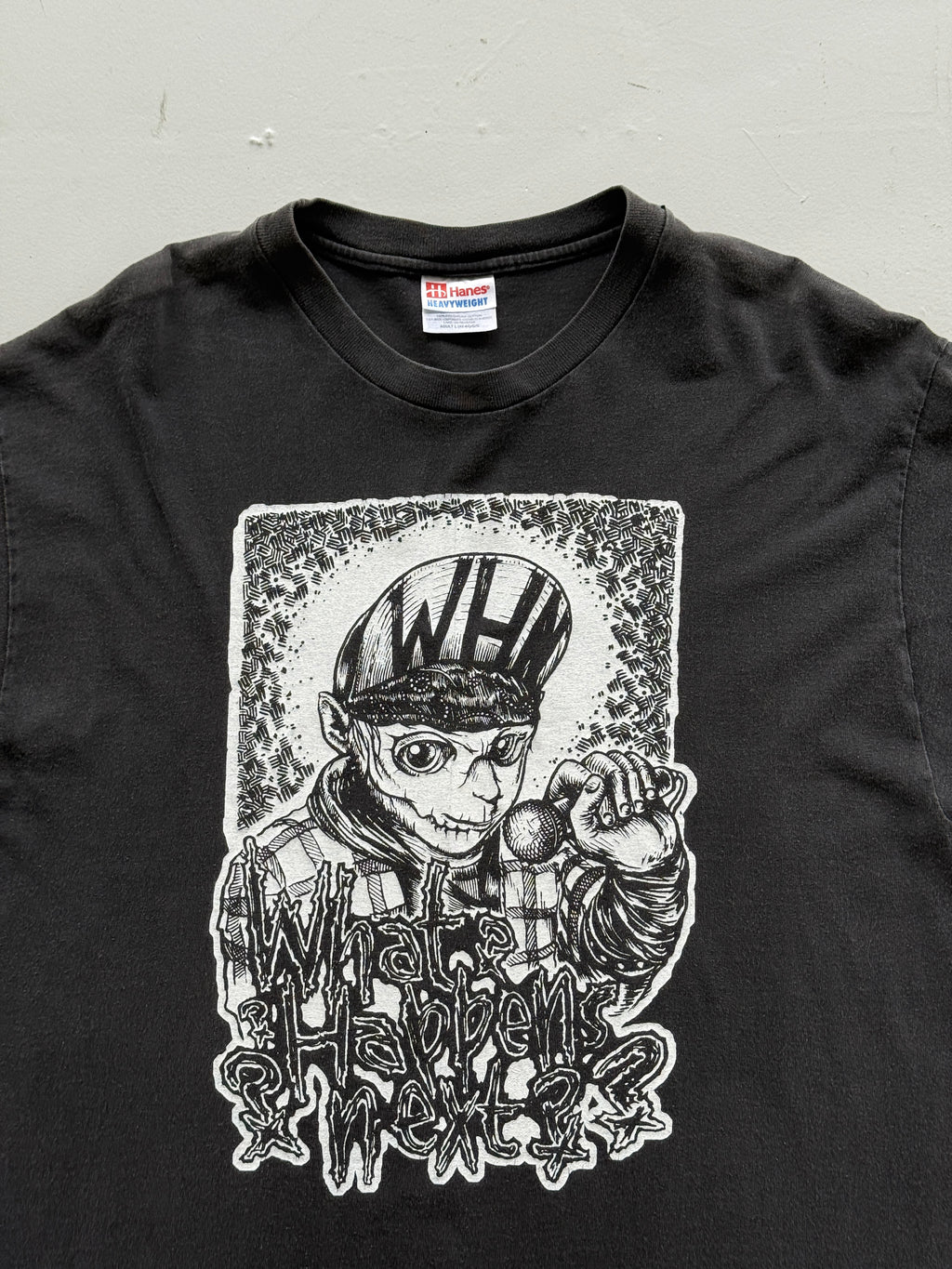 Black What Happens Next? 00's Vintage Graphic Band T-Shirt - Medium