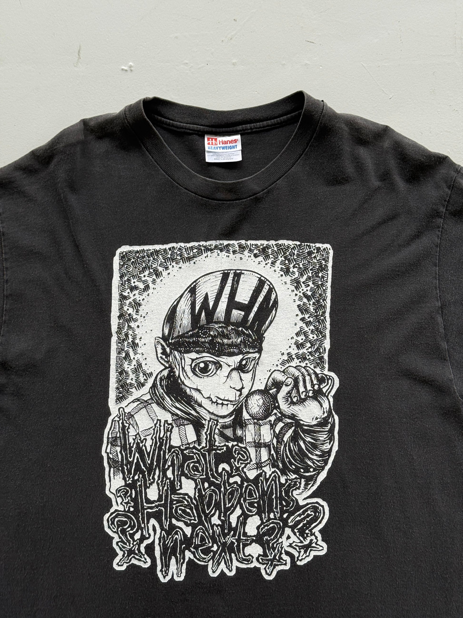 Black What Happens Next? 00's Vintage Graphic Band T-Shirt - Medium
