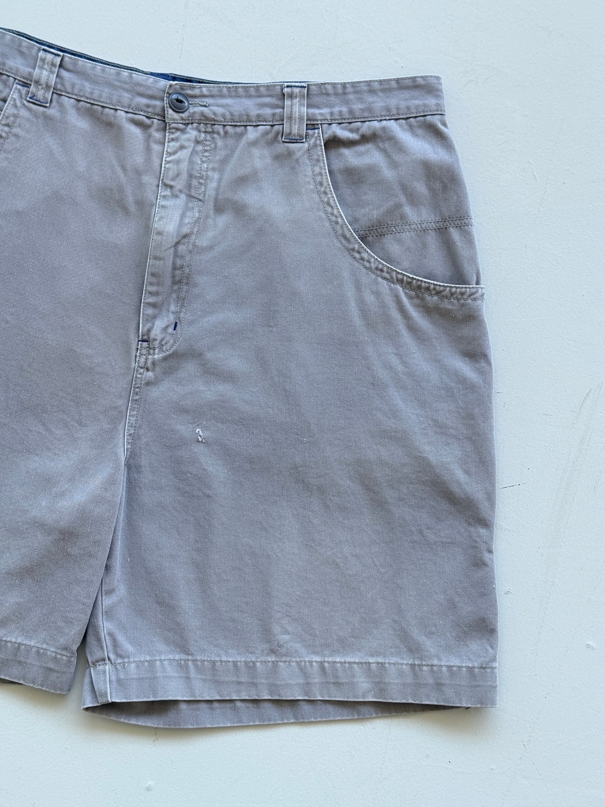Grey One Touch Brand 00's Vintage Baggy Climbing Shorts - W40 x L7