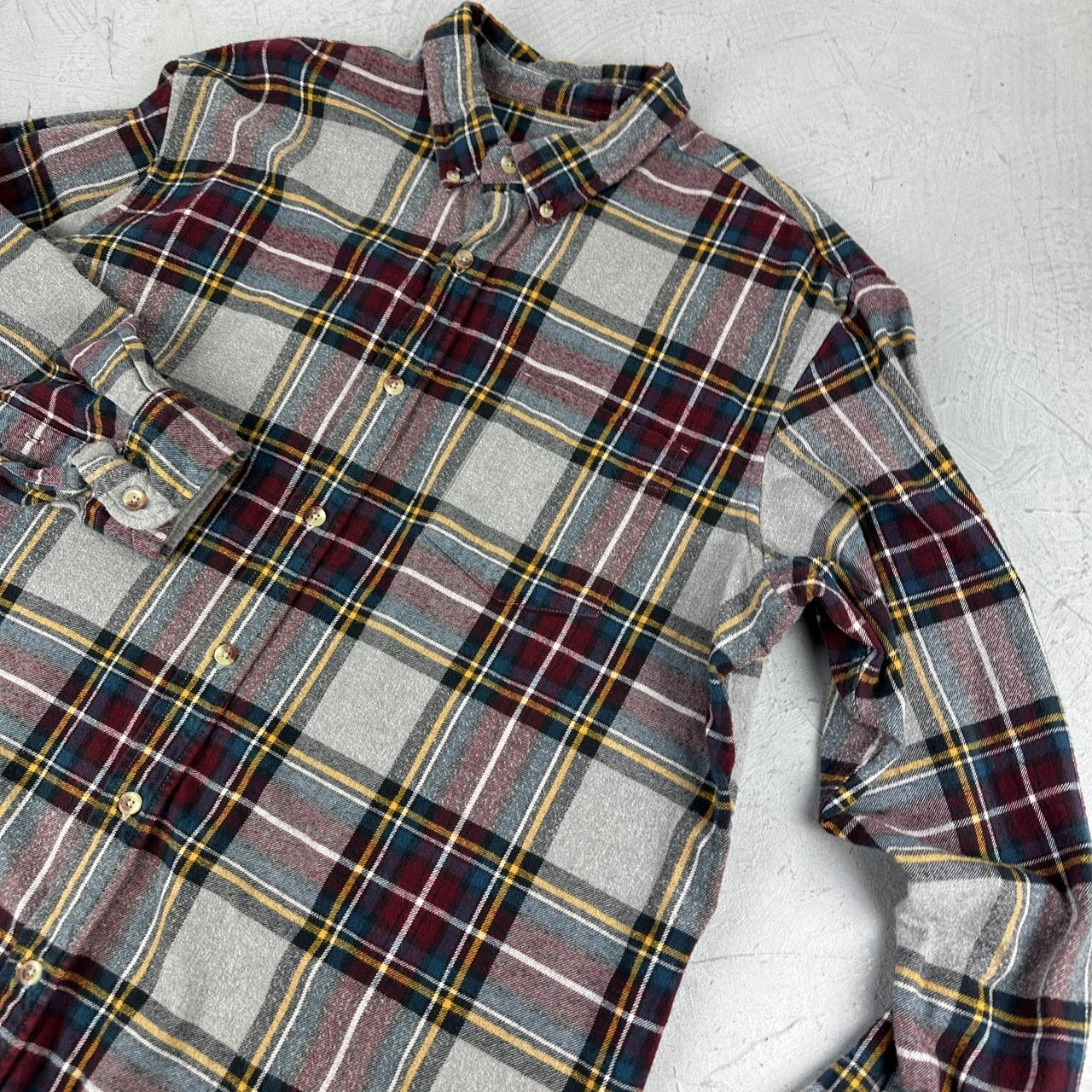 Burgundy and Grey 90s vintage Checkered Shirt - 2XL