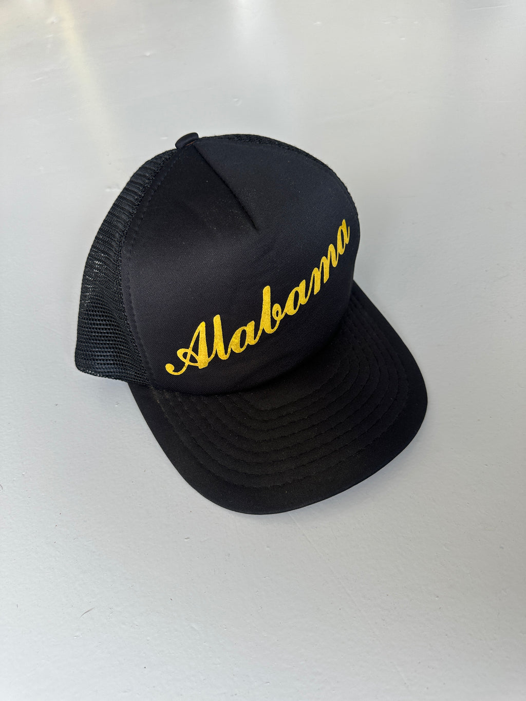 Black Vintage SnapBack Trucker Cap Foam & Mesh Alabama Script