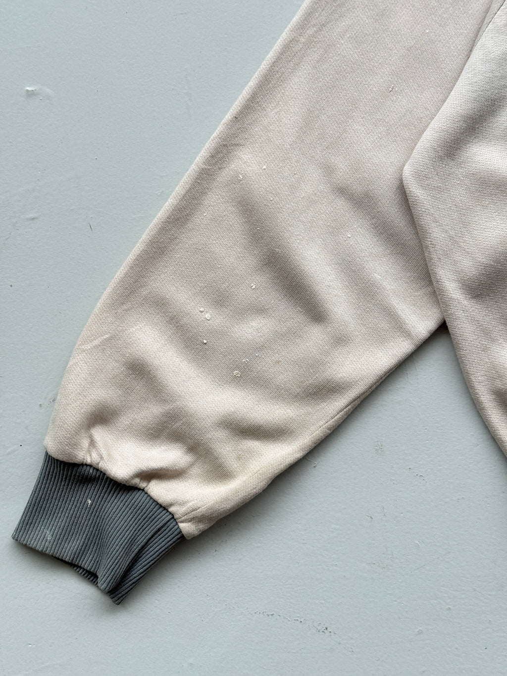 Cream Jogger 80's Vintage French Graphic Sweatshirt Jumper - Medium