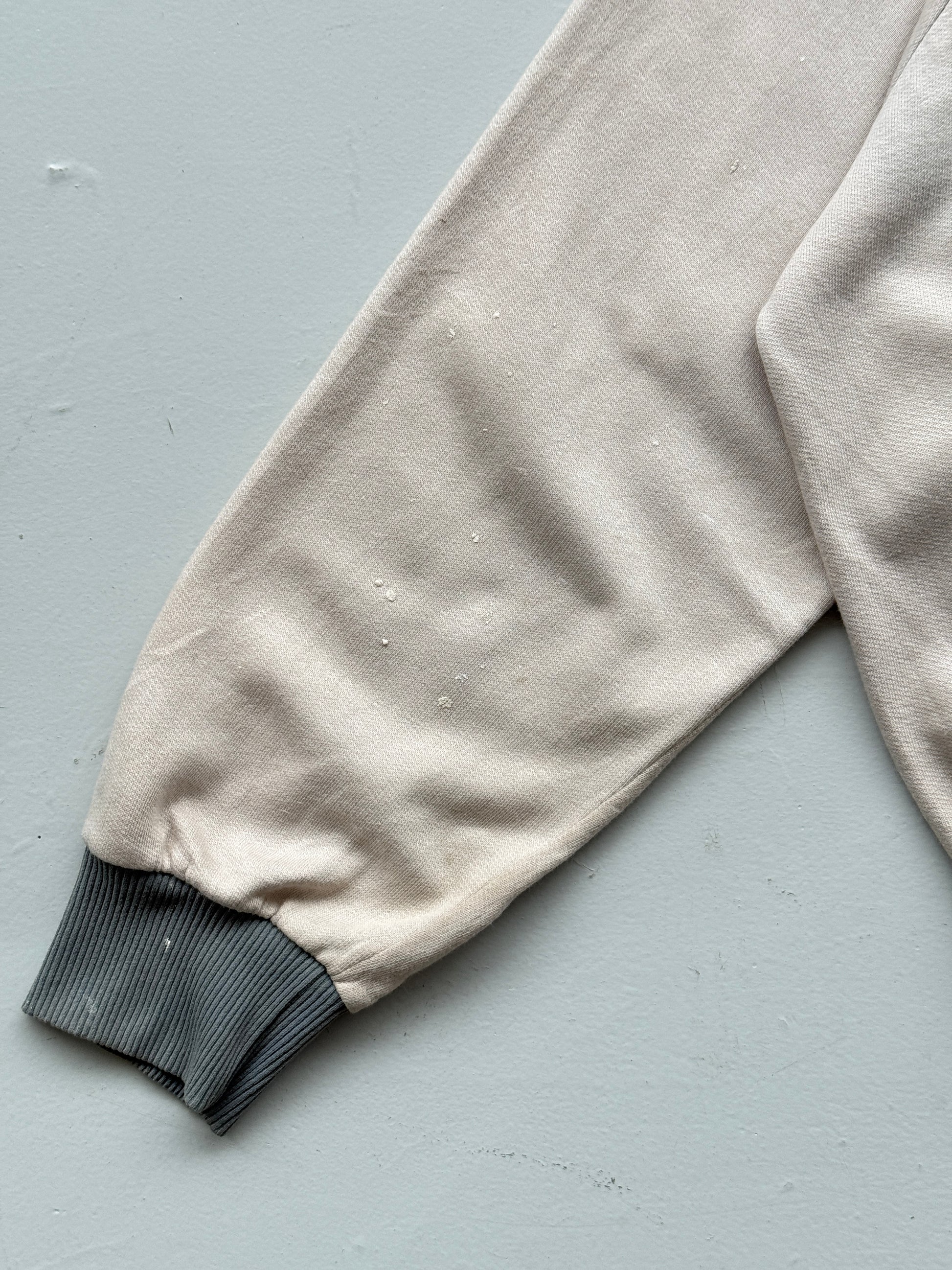 Cream Jogger 80's Vintage French Graphic Sweatshirt Jumper - Medium