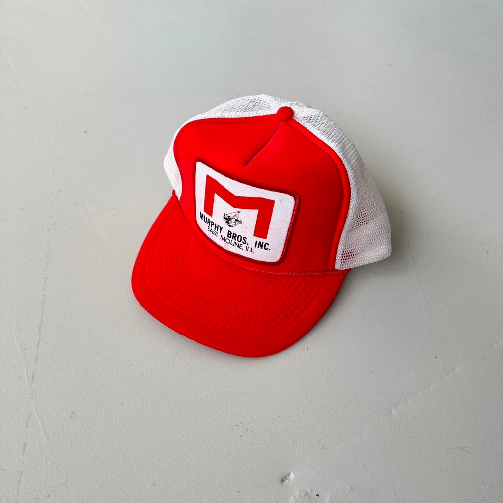 Red Murphy Bros Mesh and Foam Trucker SnapBack Cap