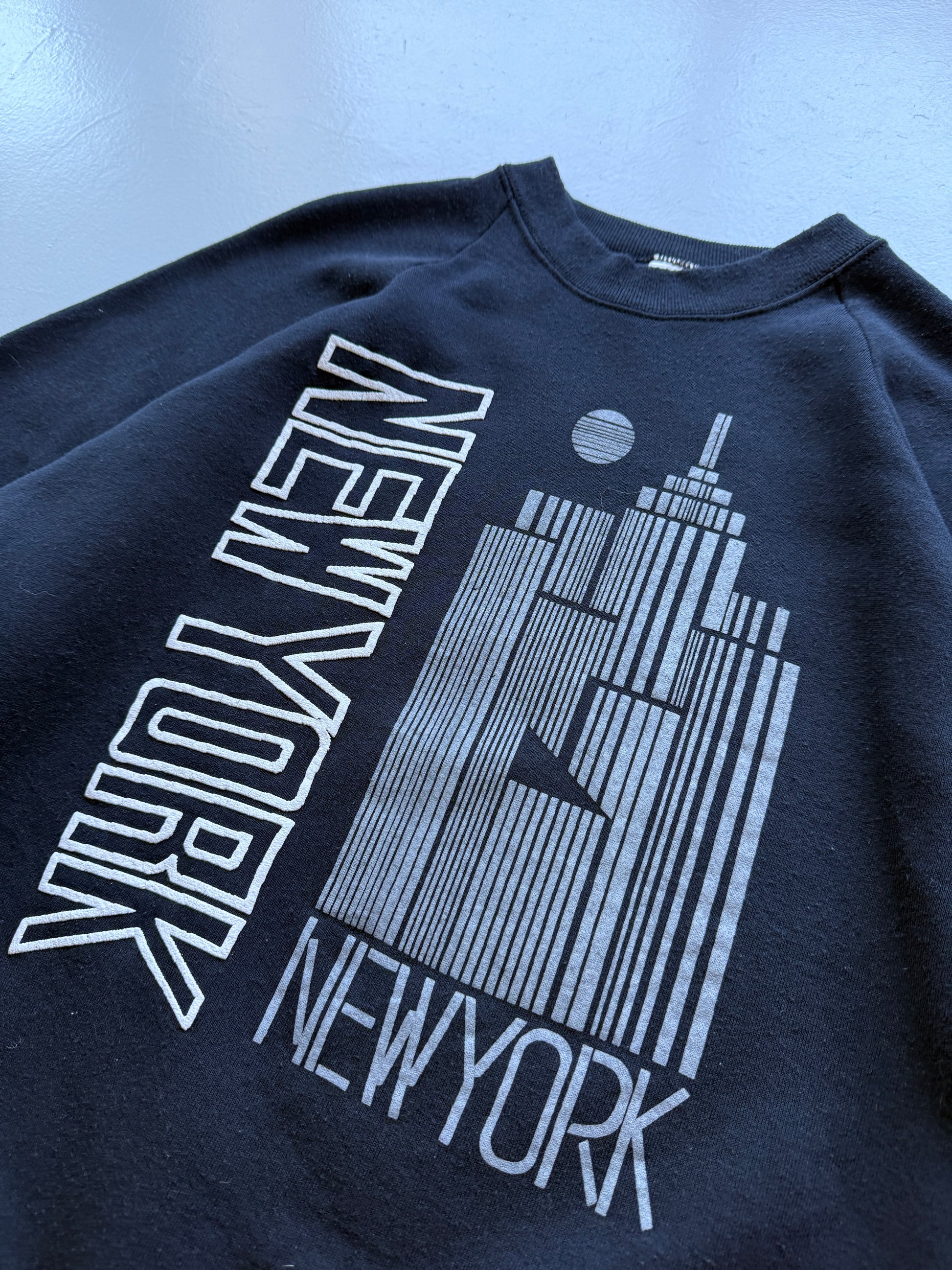 Navy New York 90's Vintage Tourist Sweatshirt Jumper - XL
