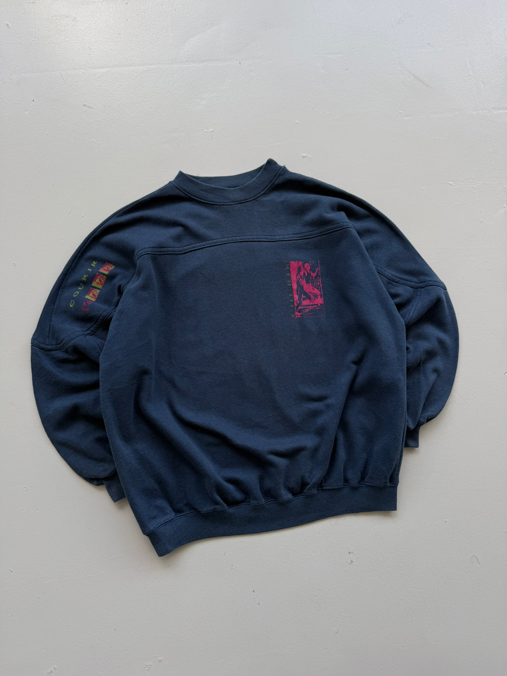 Courir Running Graphic 90's Vintage Sweatshirt - Medium