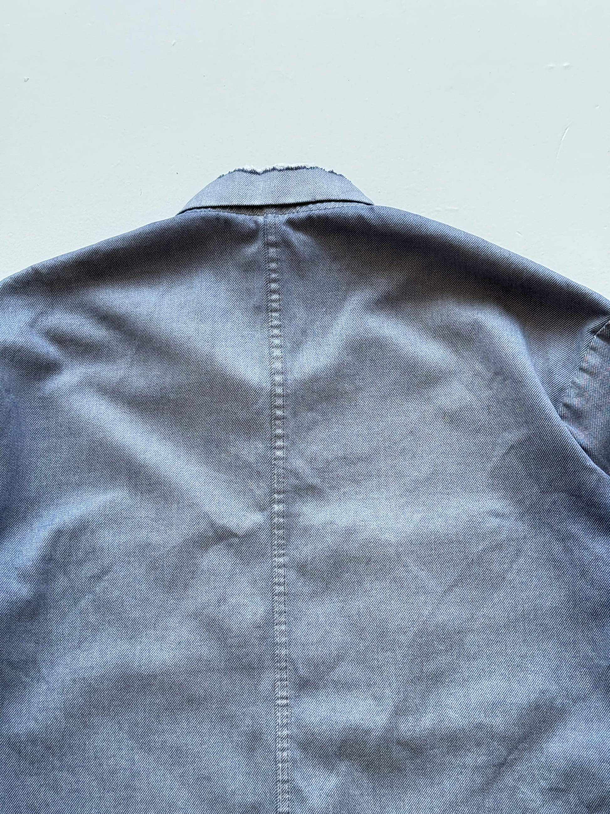 Faded Blue French Chore Jacket 80's Vintage Workwear CH324 - Boxy Medium
