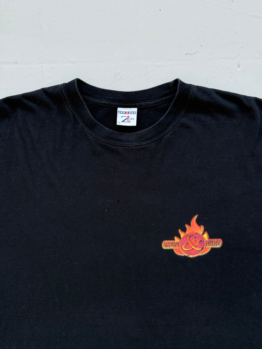 Black Men & Fire 00's Vintage Graphic T-Shirt - XL
