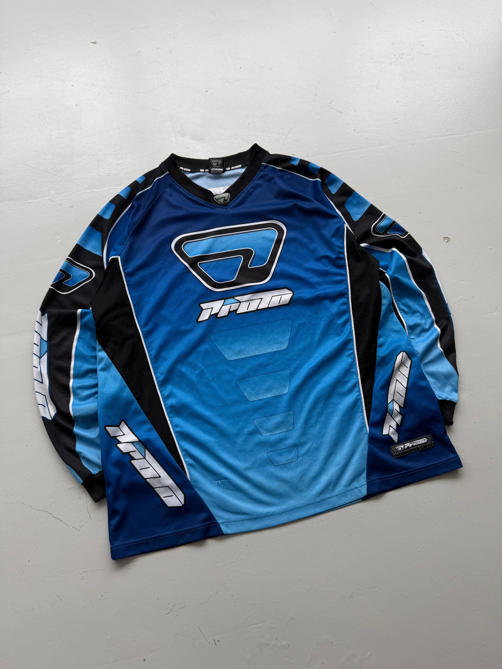 Proto Blue Vintage Paintball Jersey T-Shirt 90's - 2XL