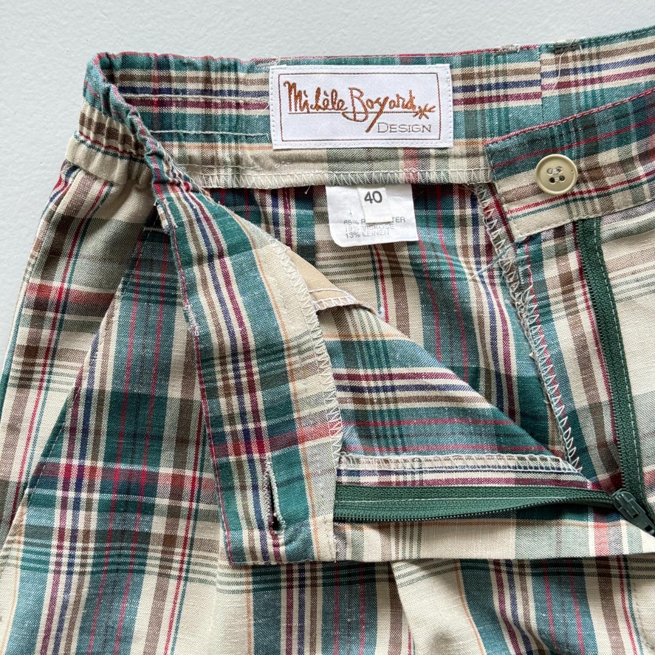 High-waisted Striped Cotton Michelle Boyard 80’s Cargo Shorts - 28"