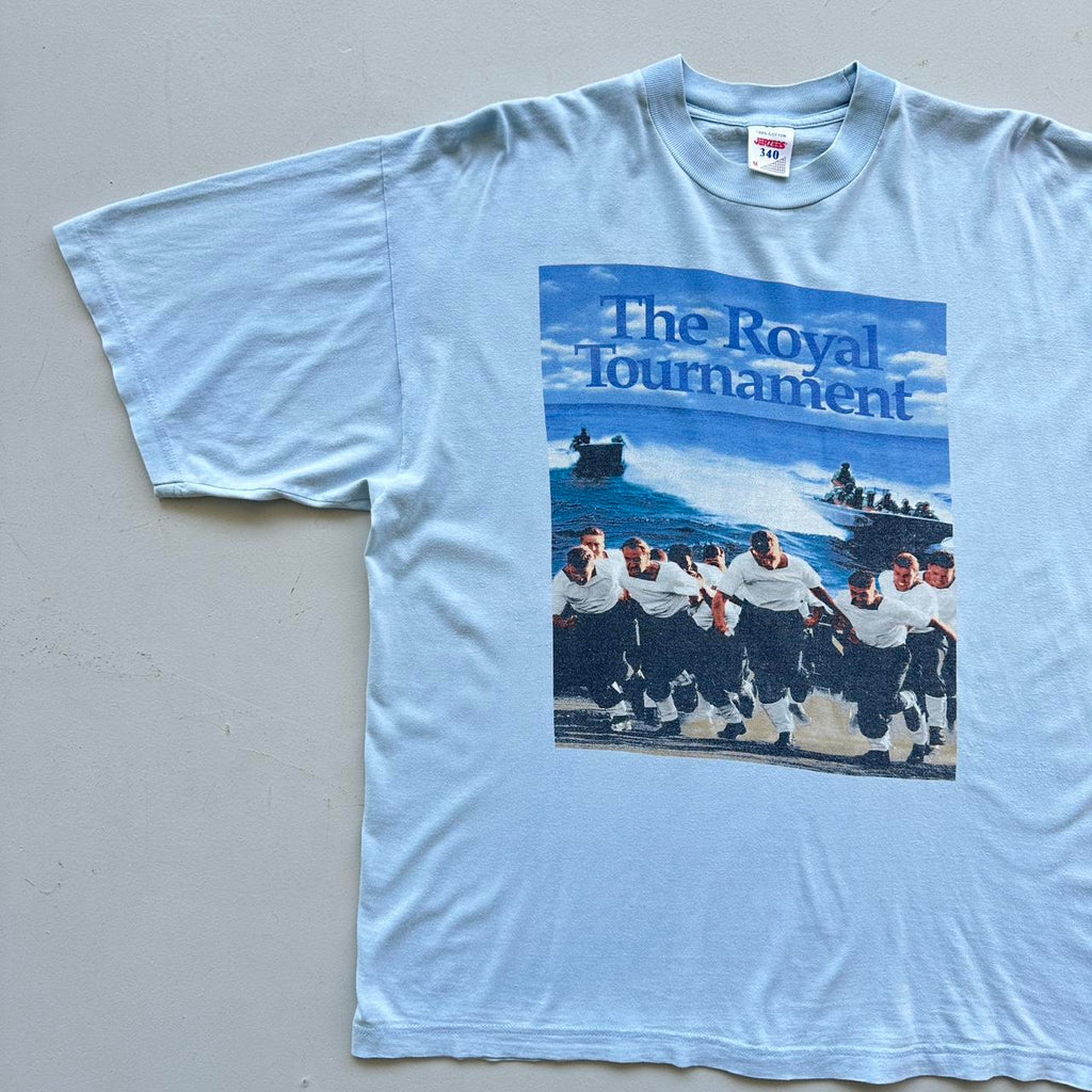 Light Blue The Royal Tournament Vintage 90's T-shirt - Large