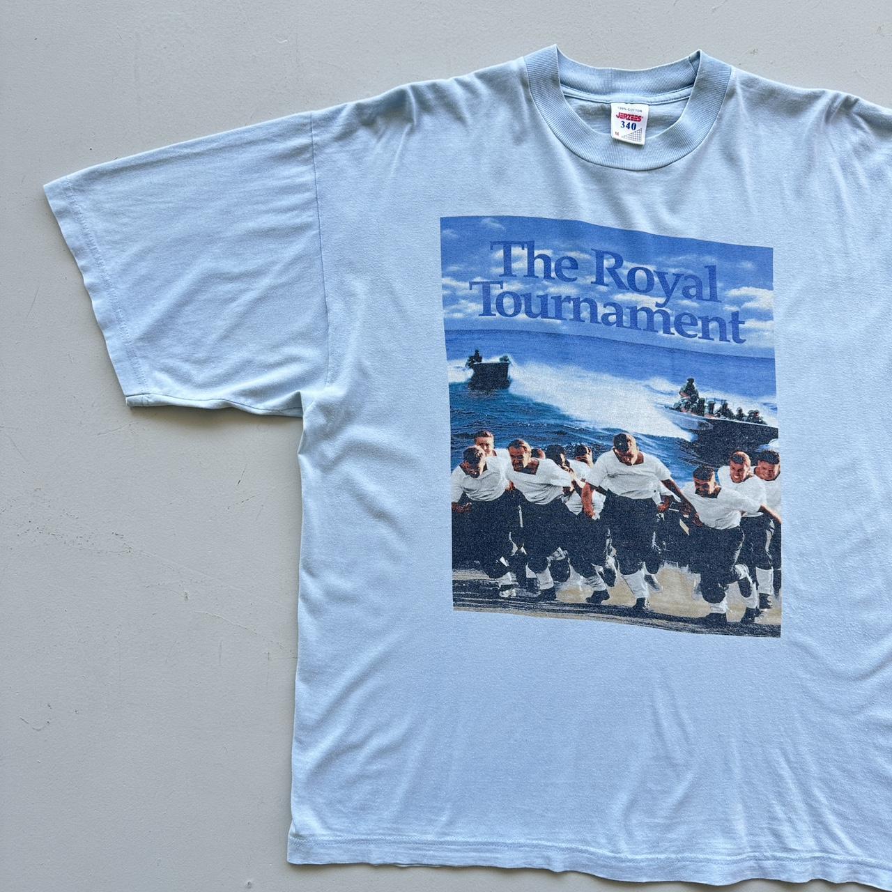 Light Blue The Royal Tournament Vintage 90's T-shirt - Large