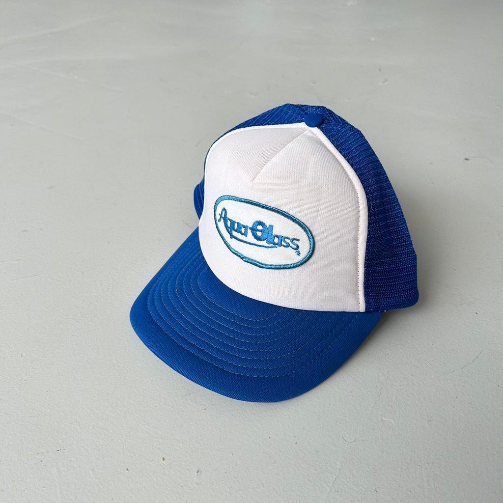 Blue / White Aquaglass Mesh and Foam Trucker SnapBack Cap