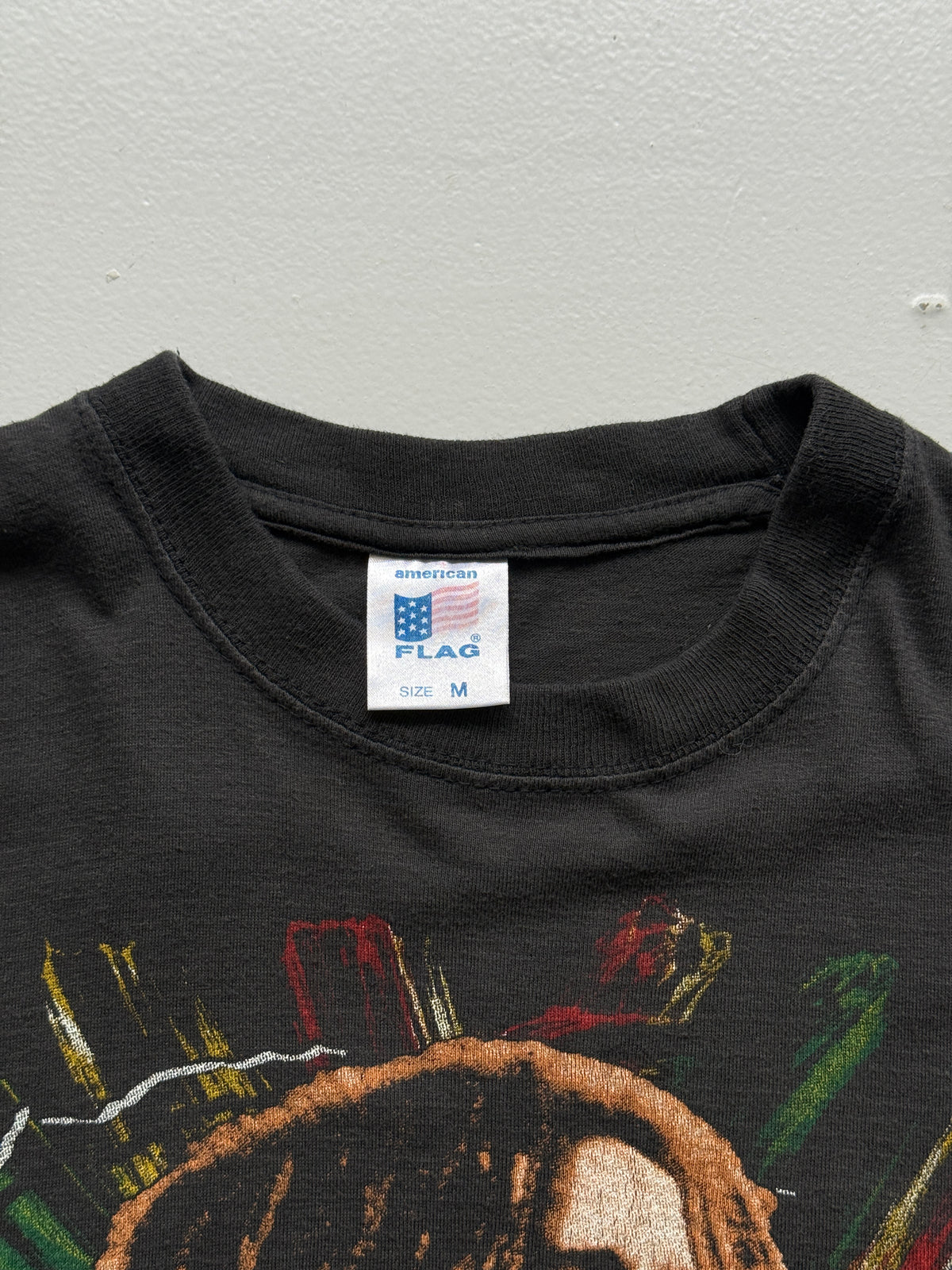 Black Bob Marley 90's Vintage Graphic T-Shirt - Medium