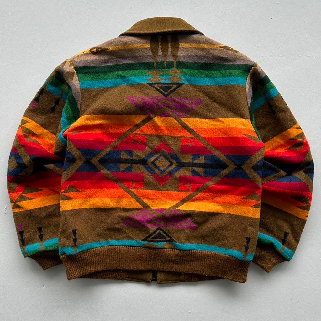 Brown Pendleton High Grade Western Wear Zip-Up Jacket - Medium