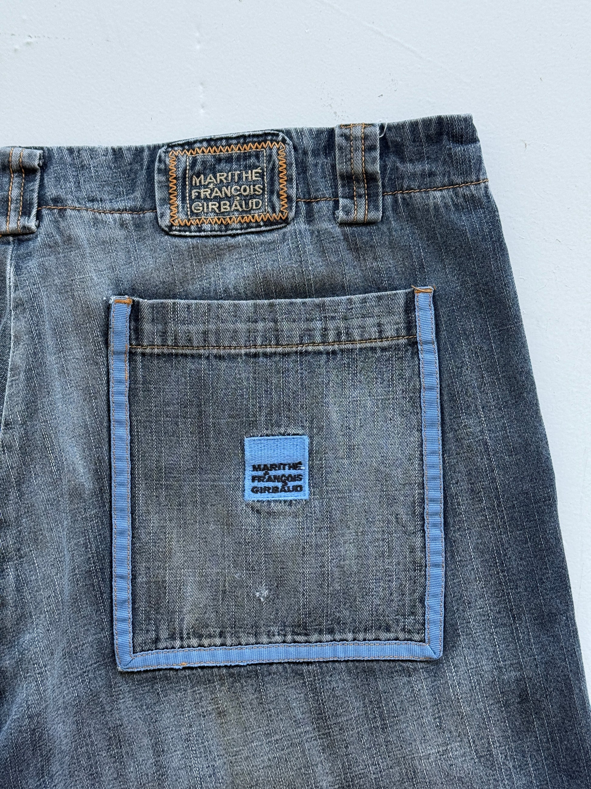 Dark Blue Le Jean De Marithe Francois Girbaud 90's Vintage Denim Shorts - W40