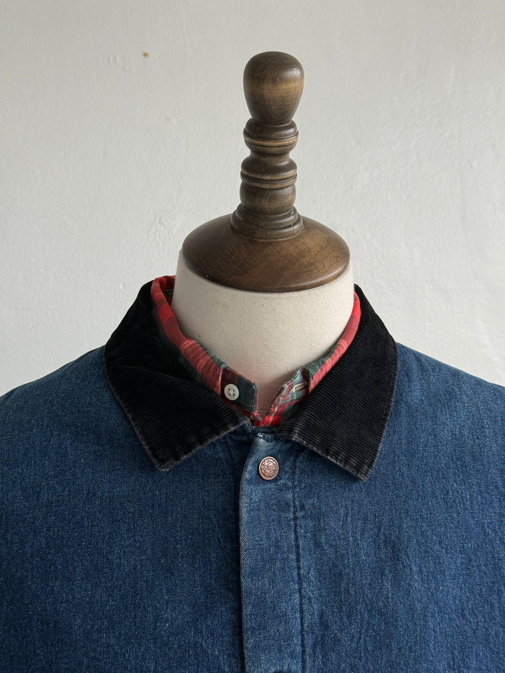 Blue Caboose Made in USA Vintage Denim Blanket Lined Chore Jacket - XL
