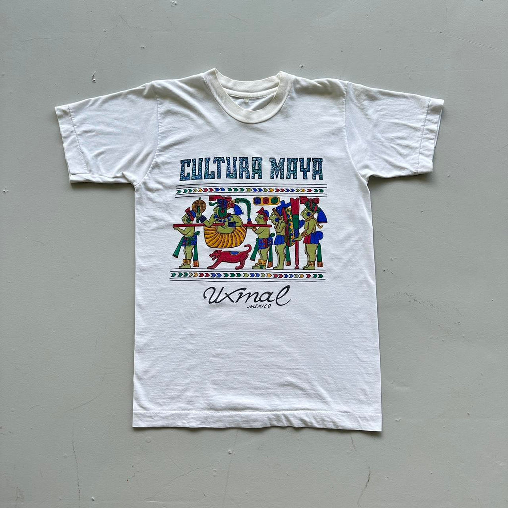 White Aztec 90s Vintage T-shirt - Small