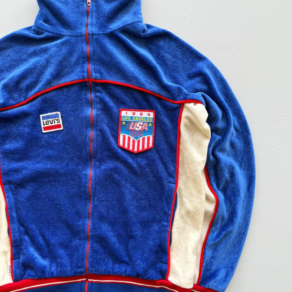 Blue Levi's 1984 Rare Olympics Vintage Lightweight Track Jacket - Small